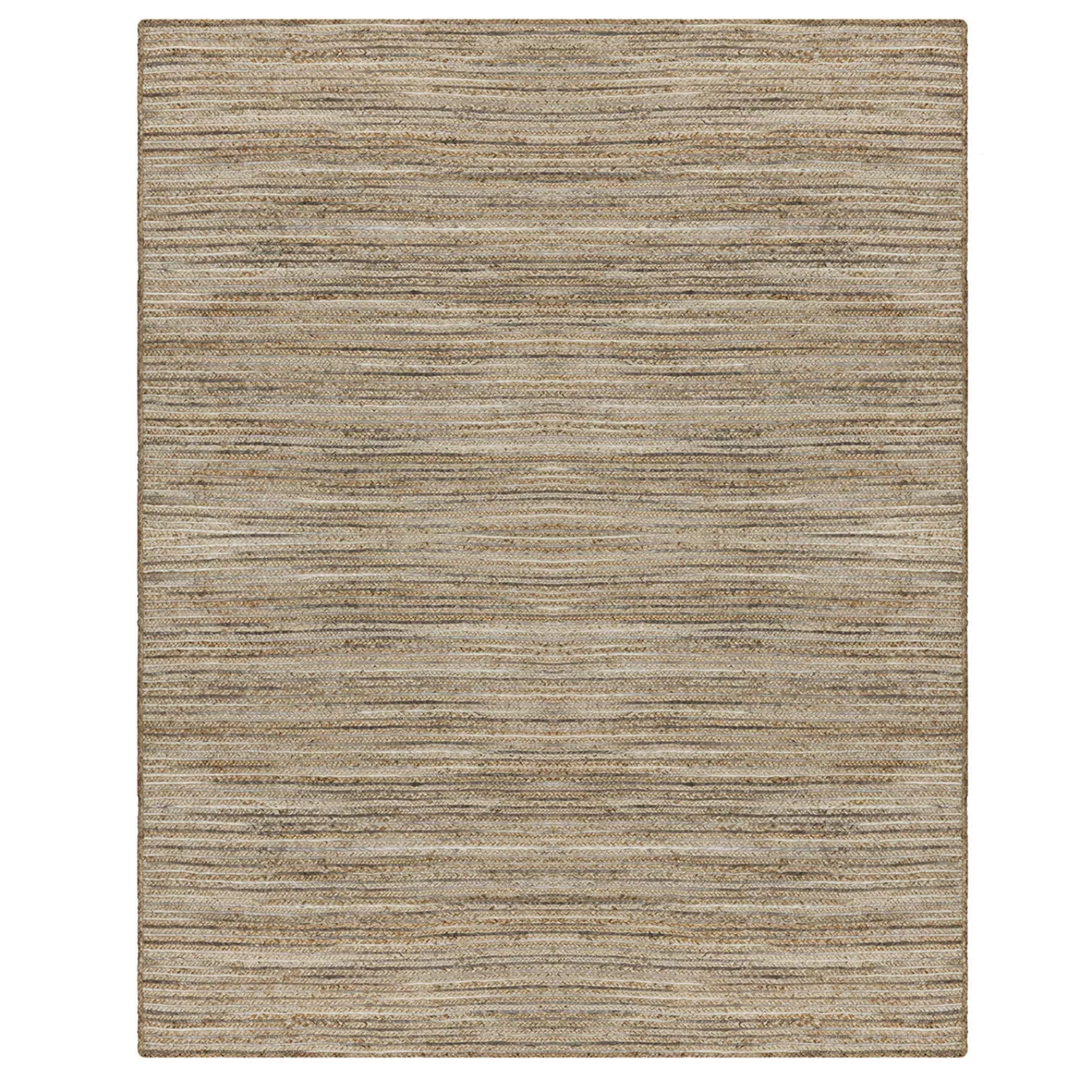 * Attractive (B729) Ty Pennington Kensie Natural Striped Jute Area Rug, 8 10