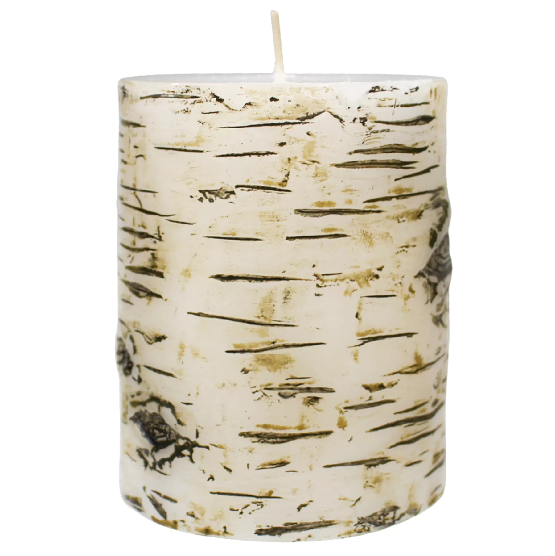 * Attractive Birch Unscented Pillar Candle, 4