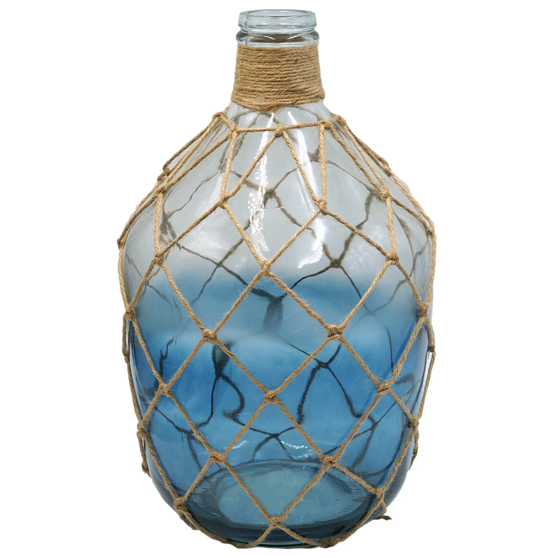 * Attractive Blue Ombre Glass Bottle Vase, 15