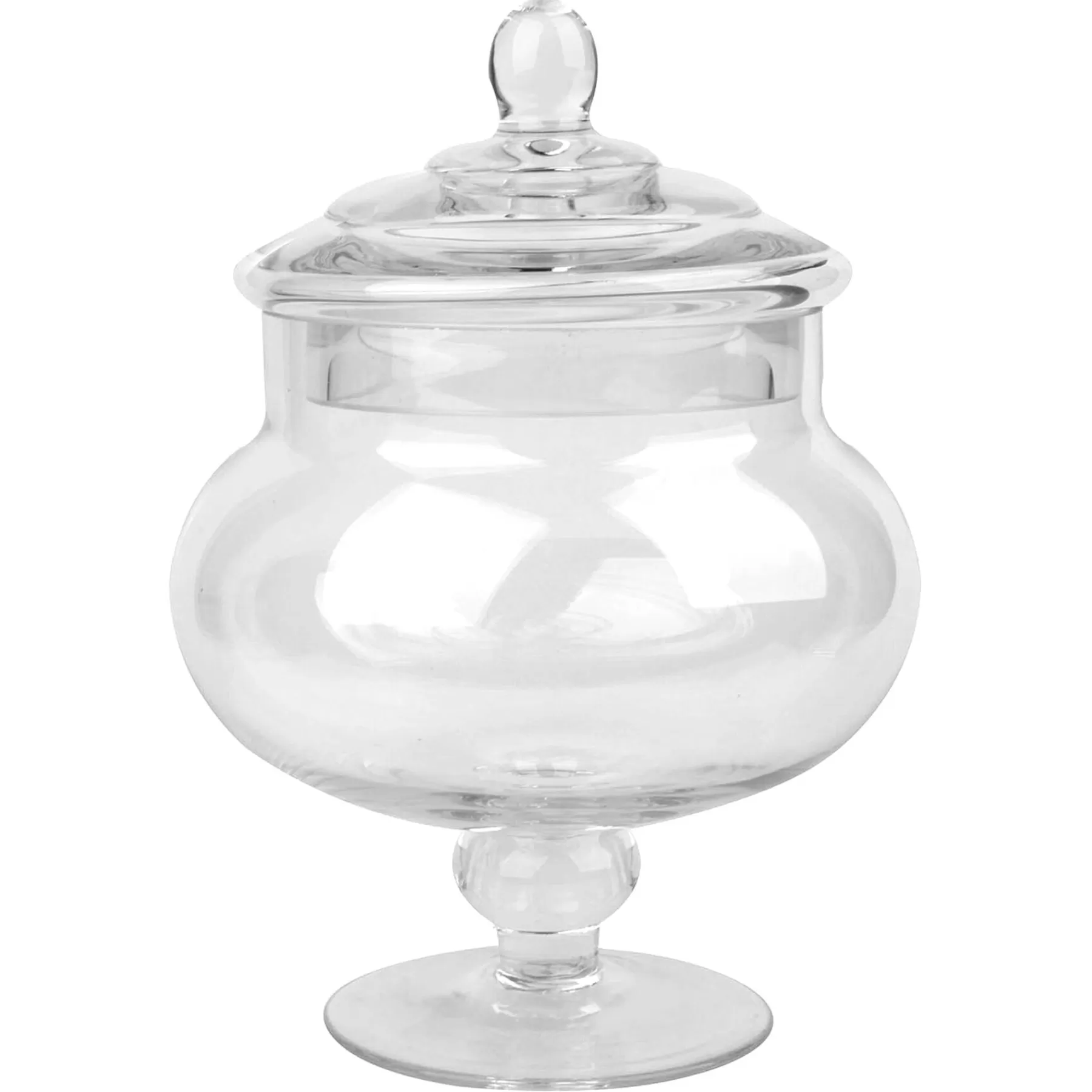 * Attractive Clear Glass Apothecary Jar, 10