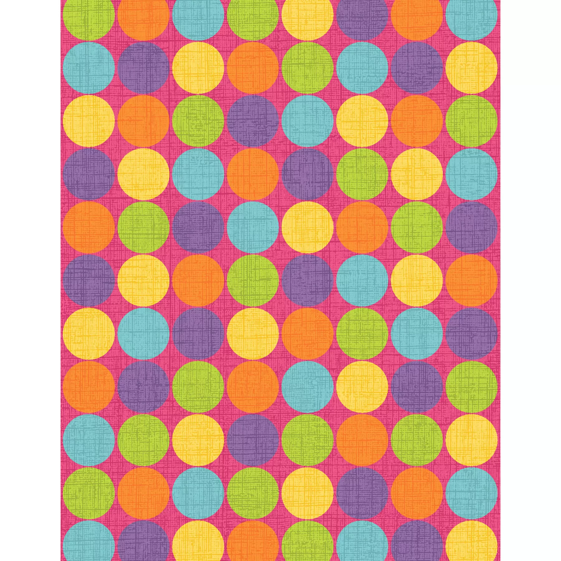 * Attractive (D103) Gloucester Gumdrop Pink Printed Area Rug With Non-Slip Back, 7 10