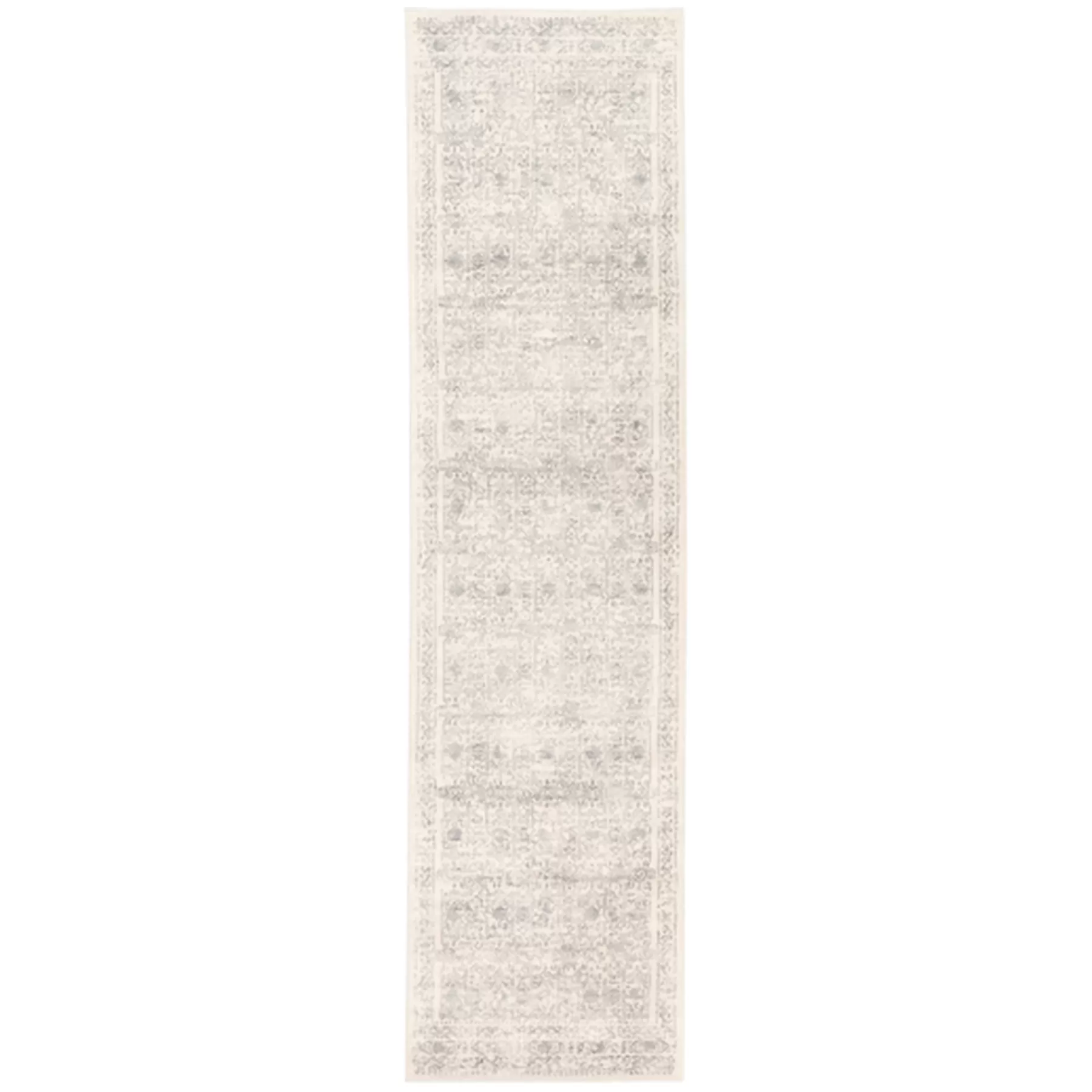* Attractive (D487) Roma Ivory & Grey Medallion Runner, 2 7