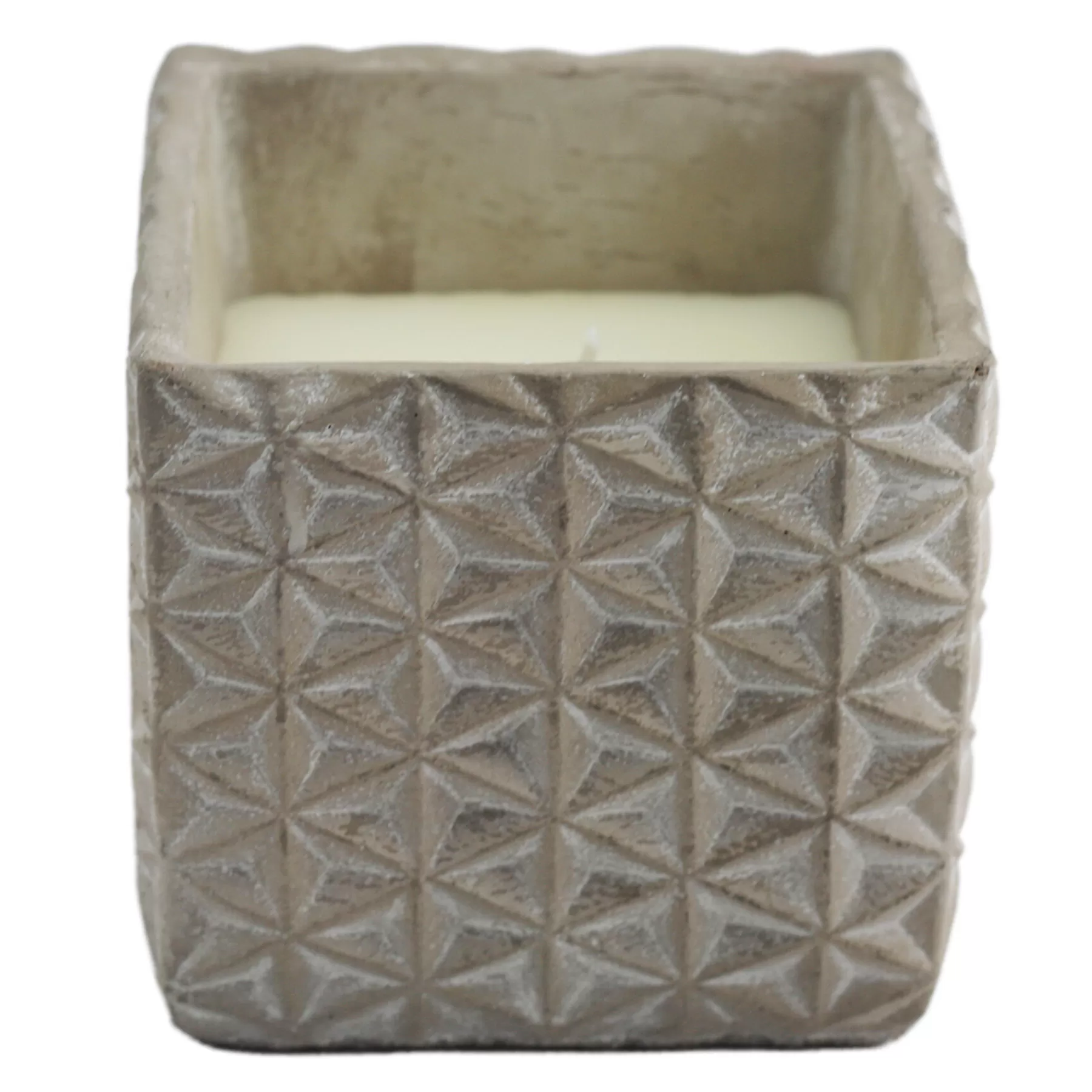 * Attractive Geo Pattern Square Cement Citronella Candle