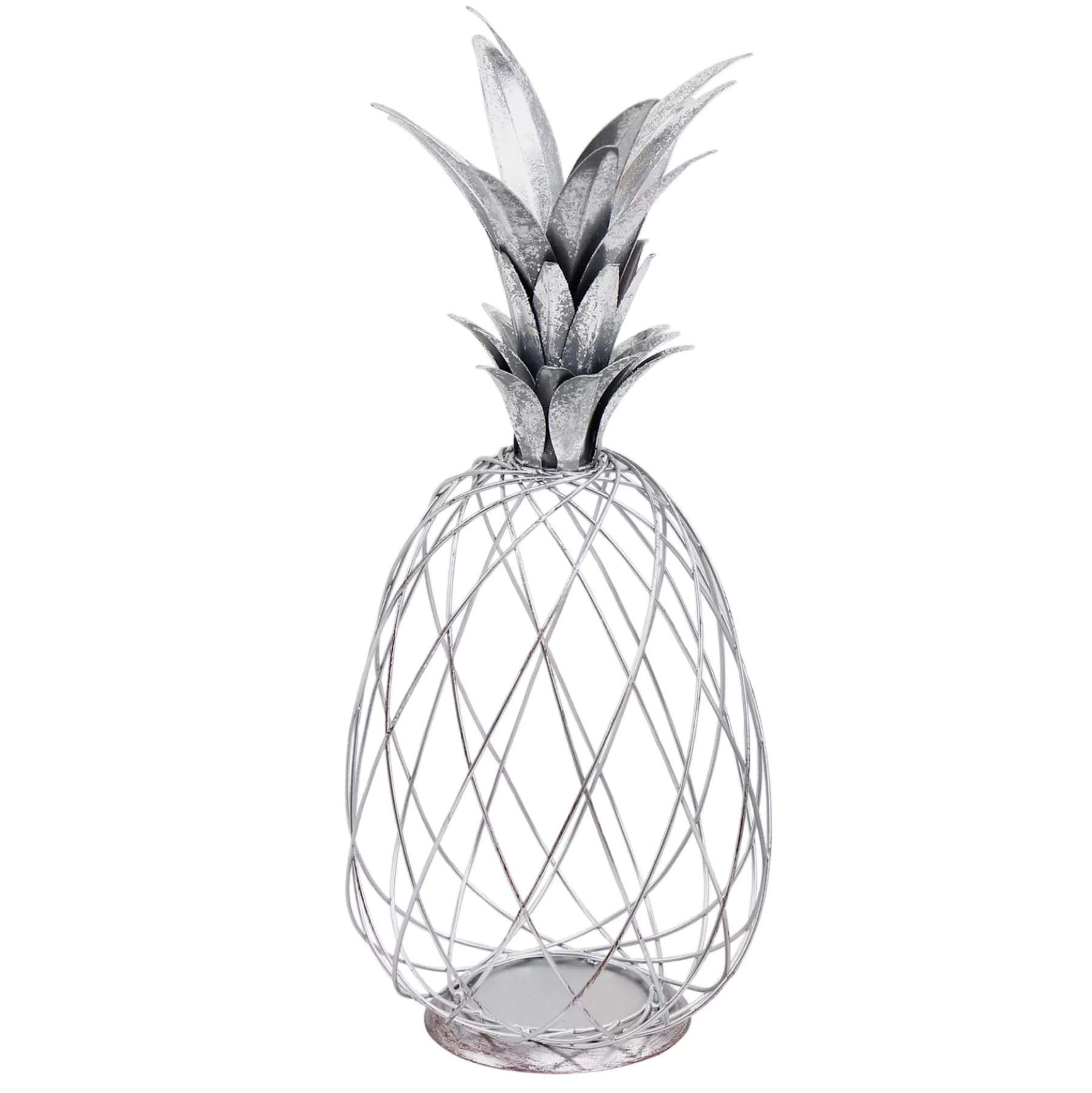 * Attractive Grace Mitchell Silver Wire Pineapple Decor, 19