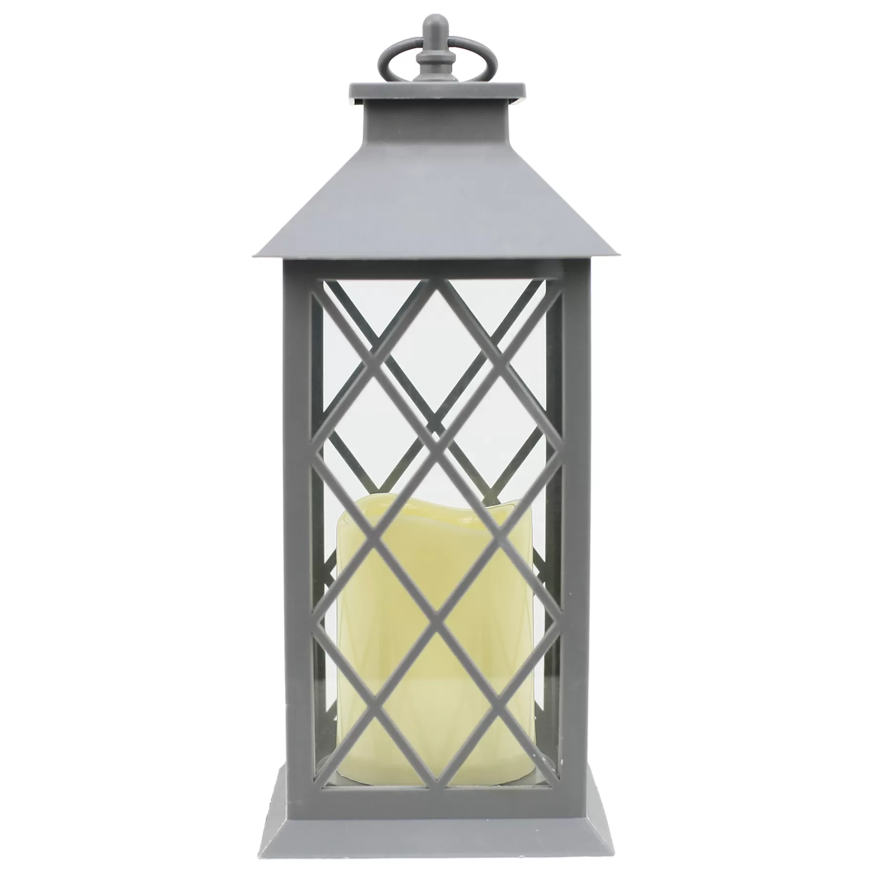 * Attractive Grey Led Lantern With 6 Hour Timer, 12