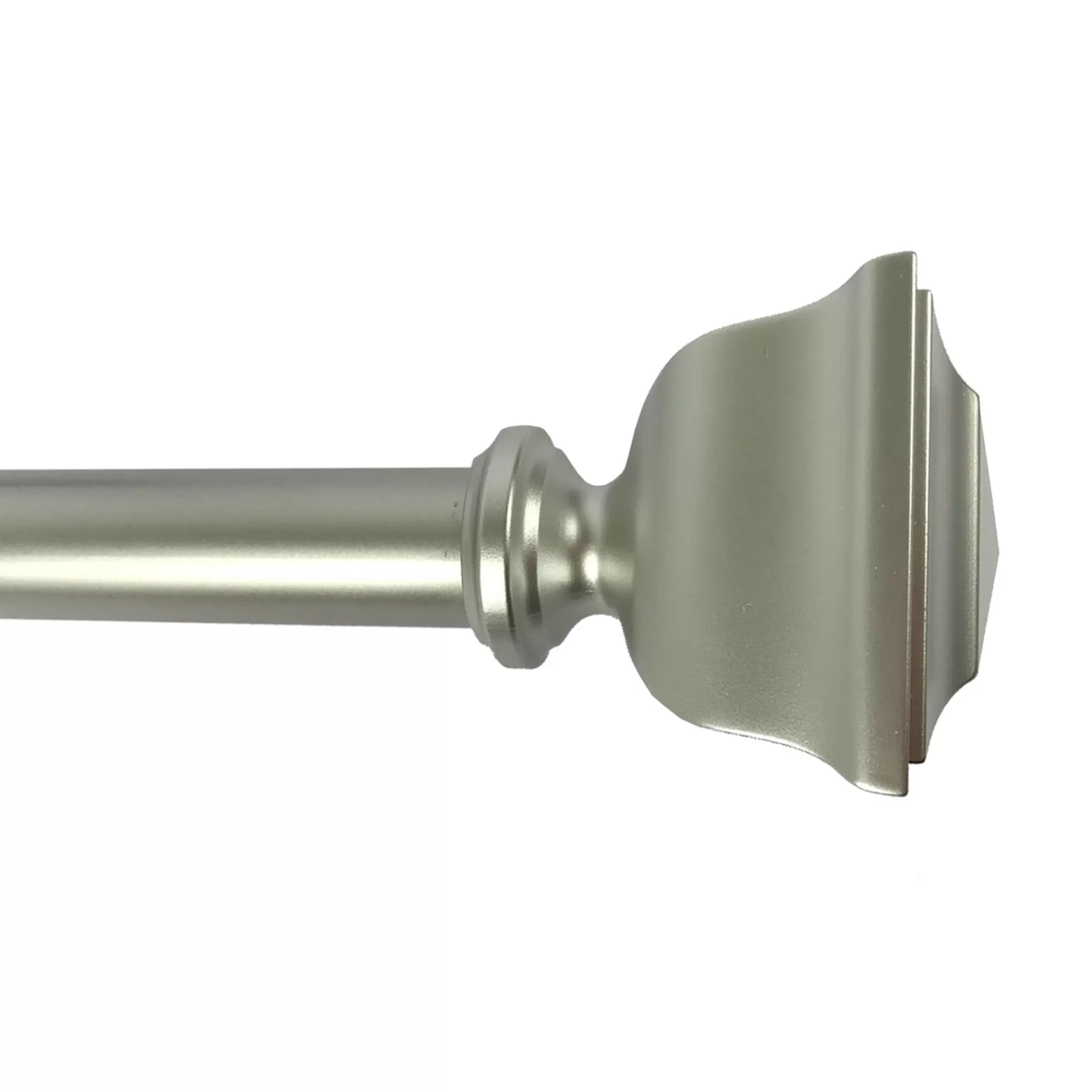 * Attractive Square 36 -72 Adjustable 1 Diameter Curtain Rod, Nickel Finish