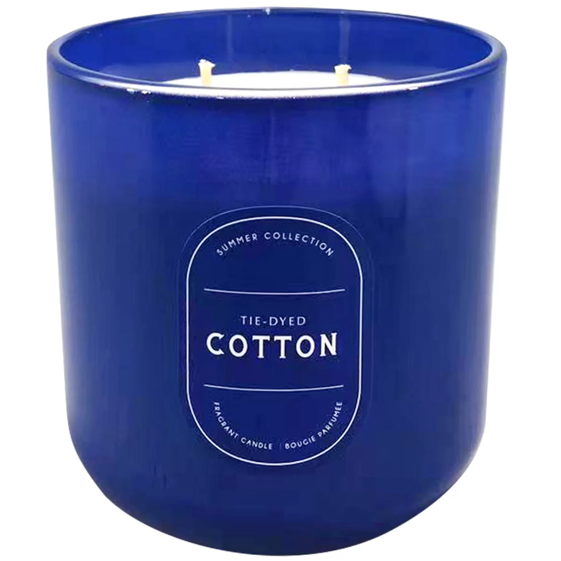 * Attractive Tie-Dyed Cotton Scented Glass Candle, 12.5Oz