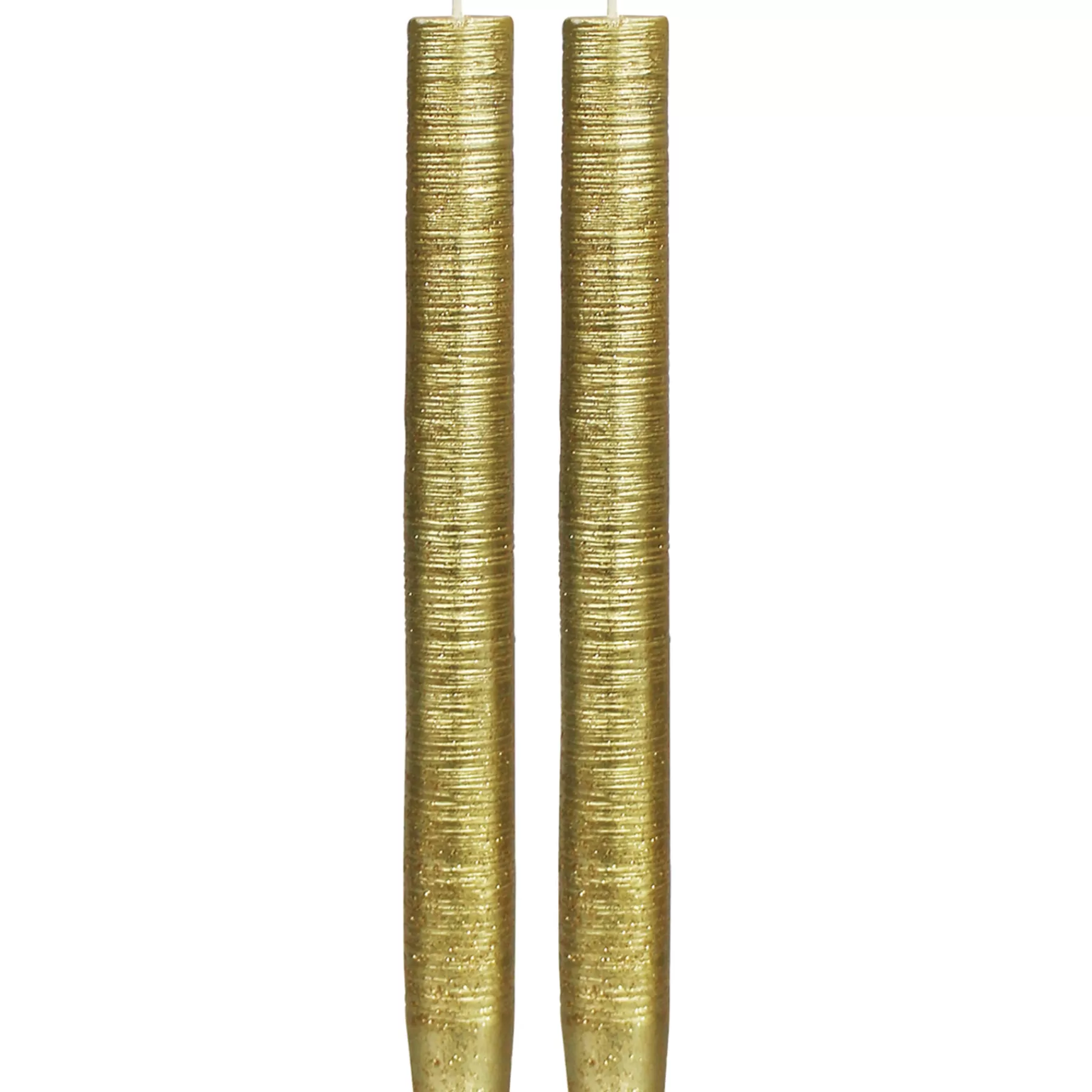 * Bargain Sale 2-Pack Gold Spun Unscented Taper Candles, 10