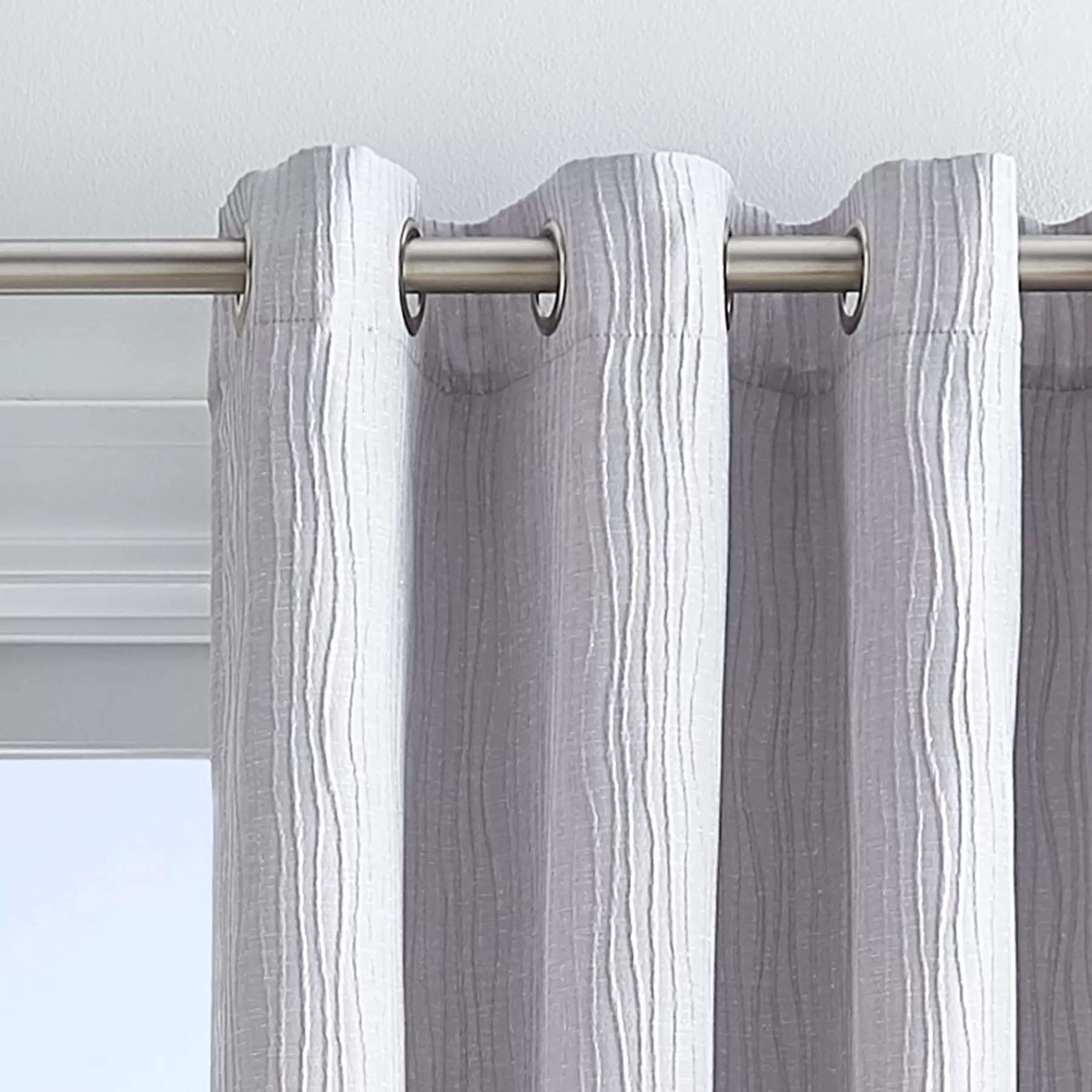 * Bargain Sale Bristol Light Grey Textured Blackout Grommet Curtain Panel, 63