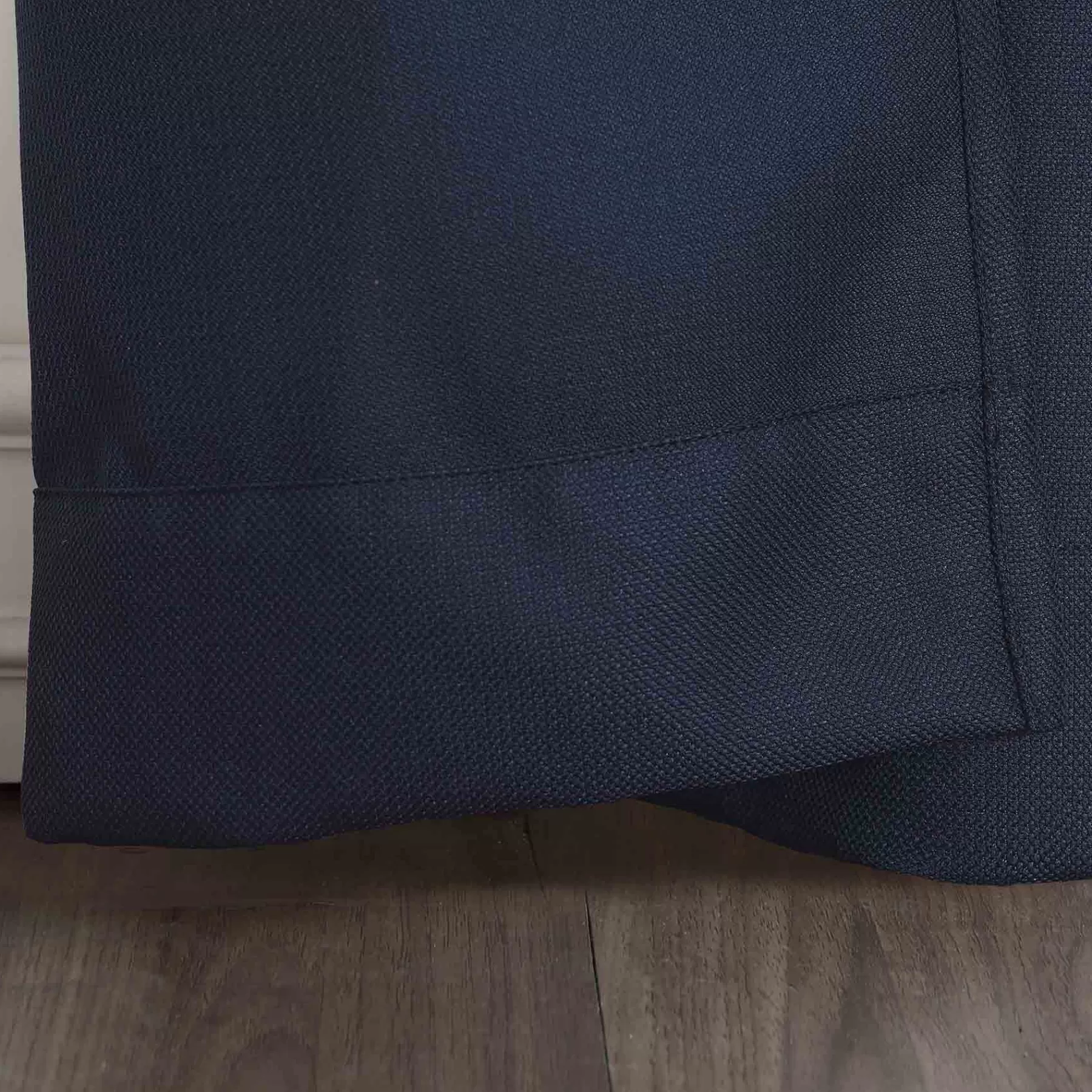* Bargain Sale Montego Navy Casual Light Filtering Grommet Curtain Panel, 95