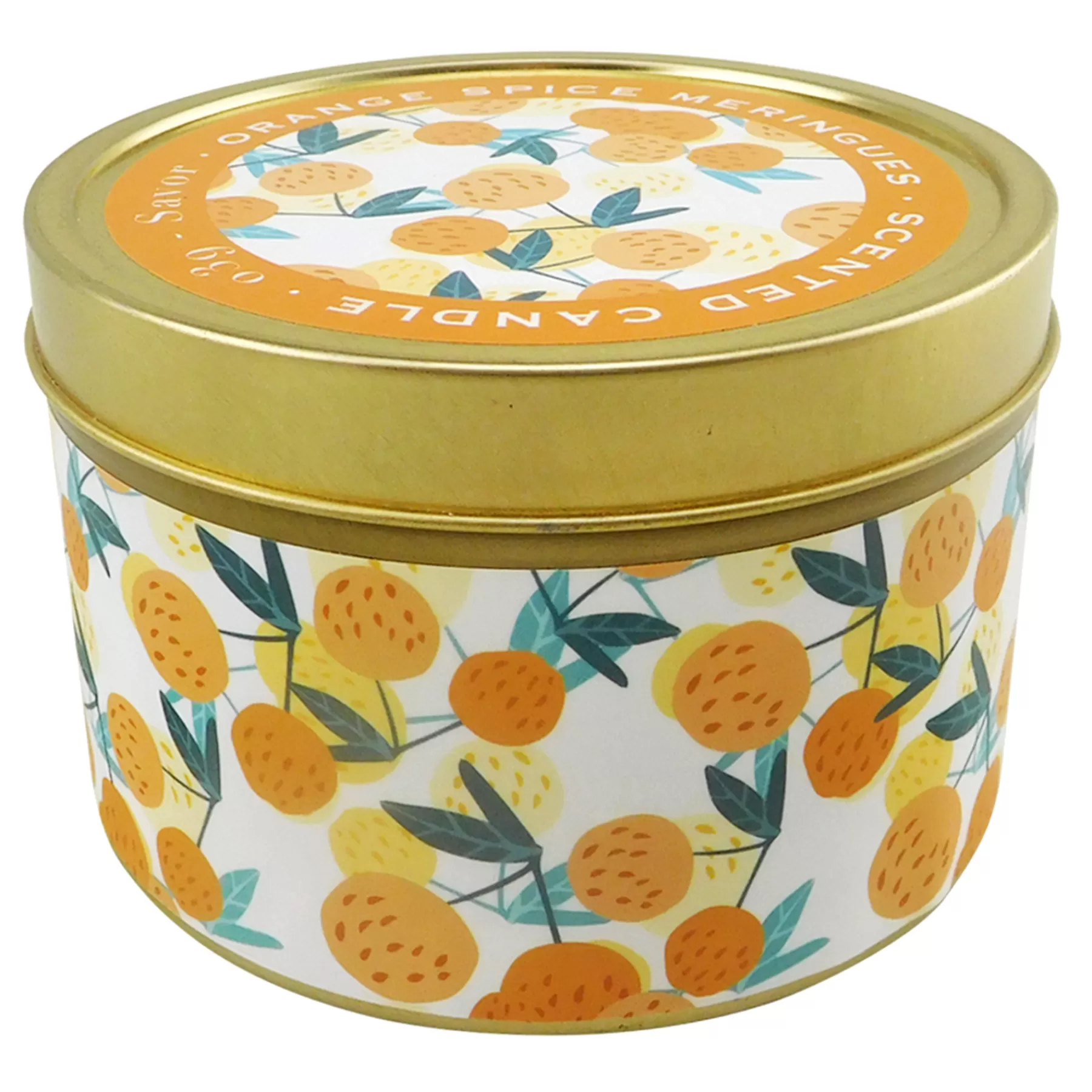 * Bargain Sale Orange Meringue Scented Tin Jar Candle, 9Oz