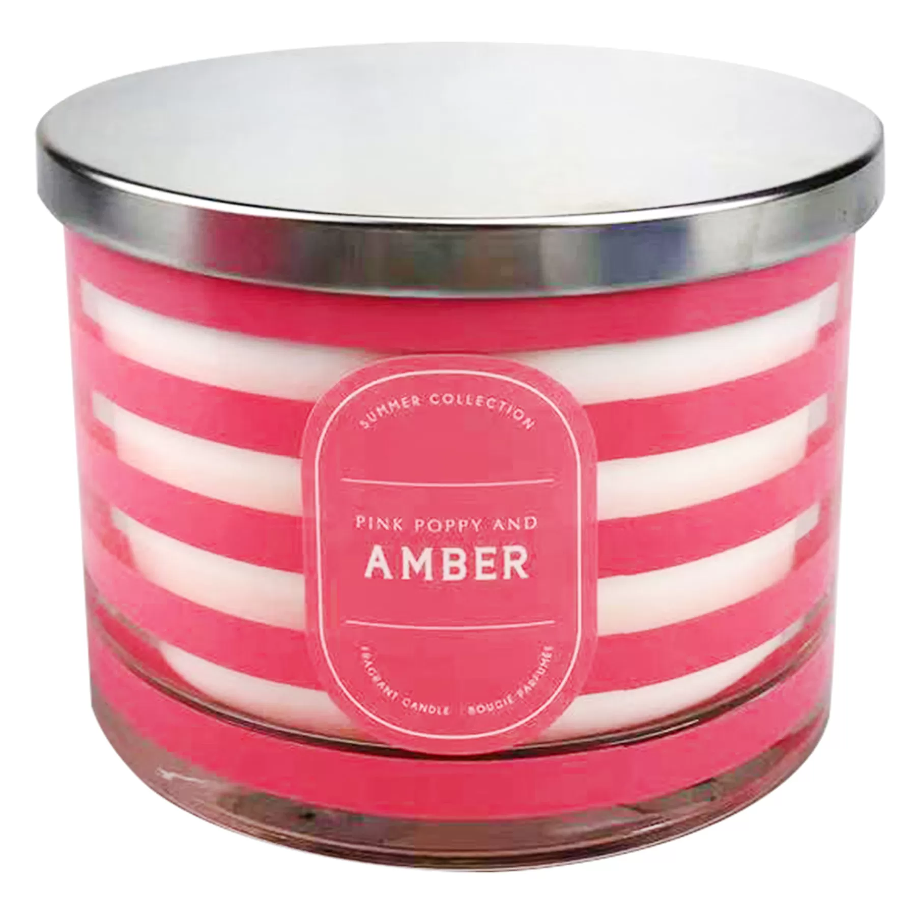 * Bargain Sale Pink Peony & Amber Scented Glass Candle, 16Oz