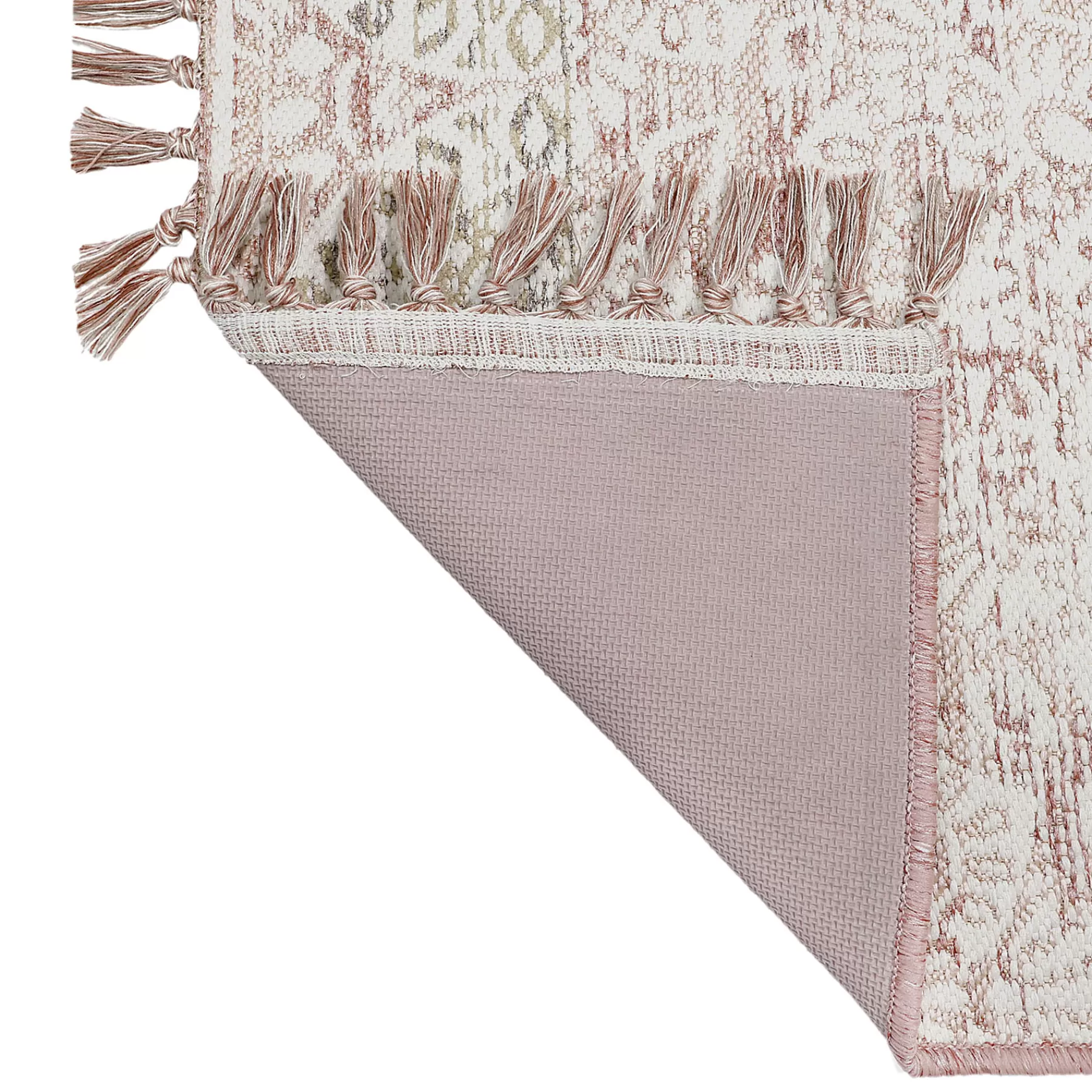 * Bargain Sale Rose Medallion Patterned Fringe Accent Rug, 2 3