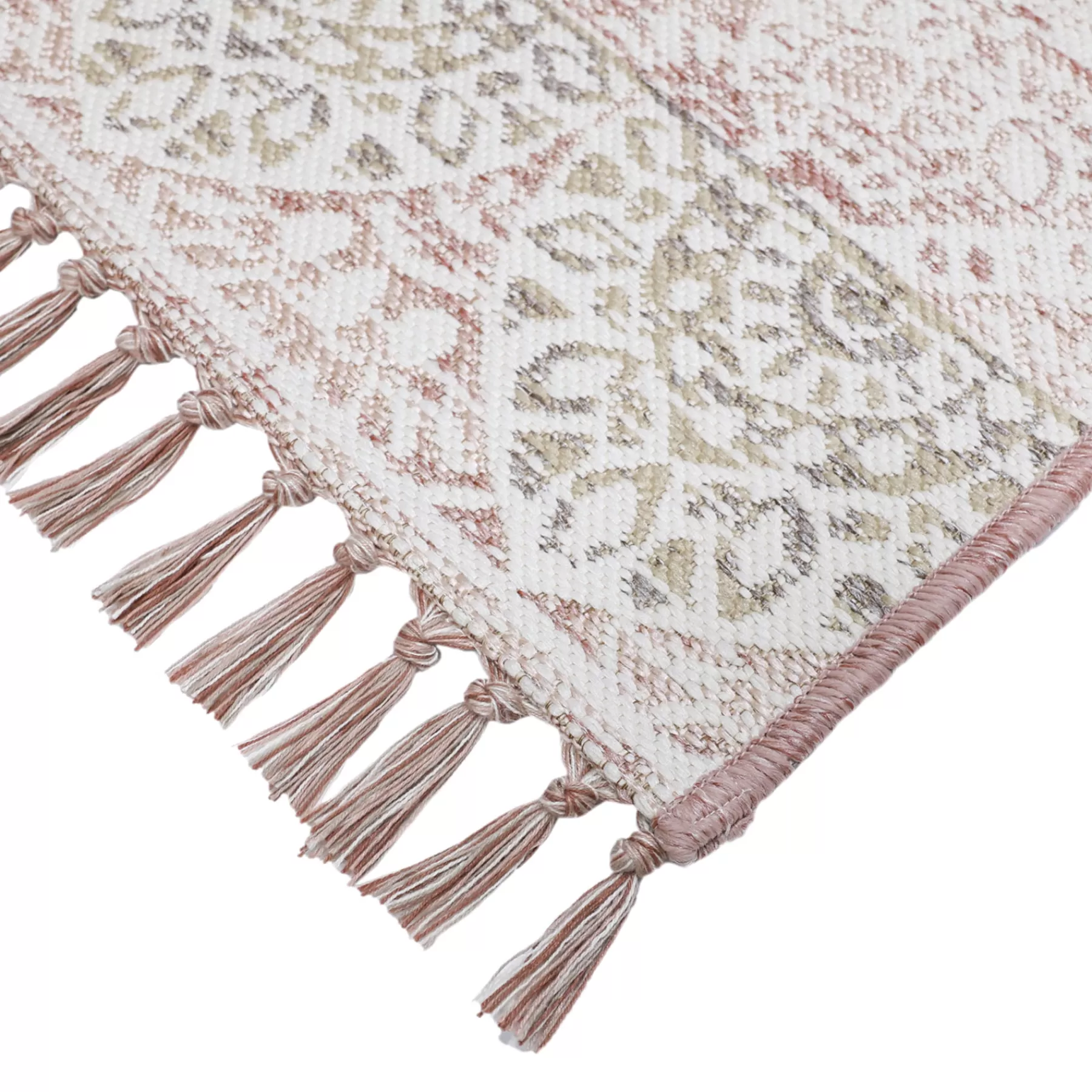 * Bargain Sale Rose Medallion Patterned Fringe Accent Rug, 2 3