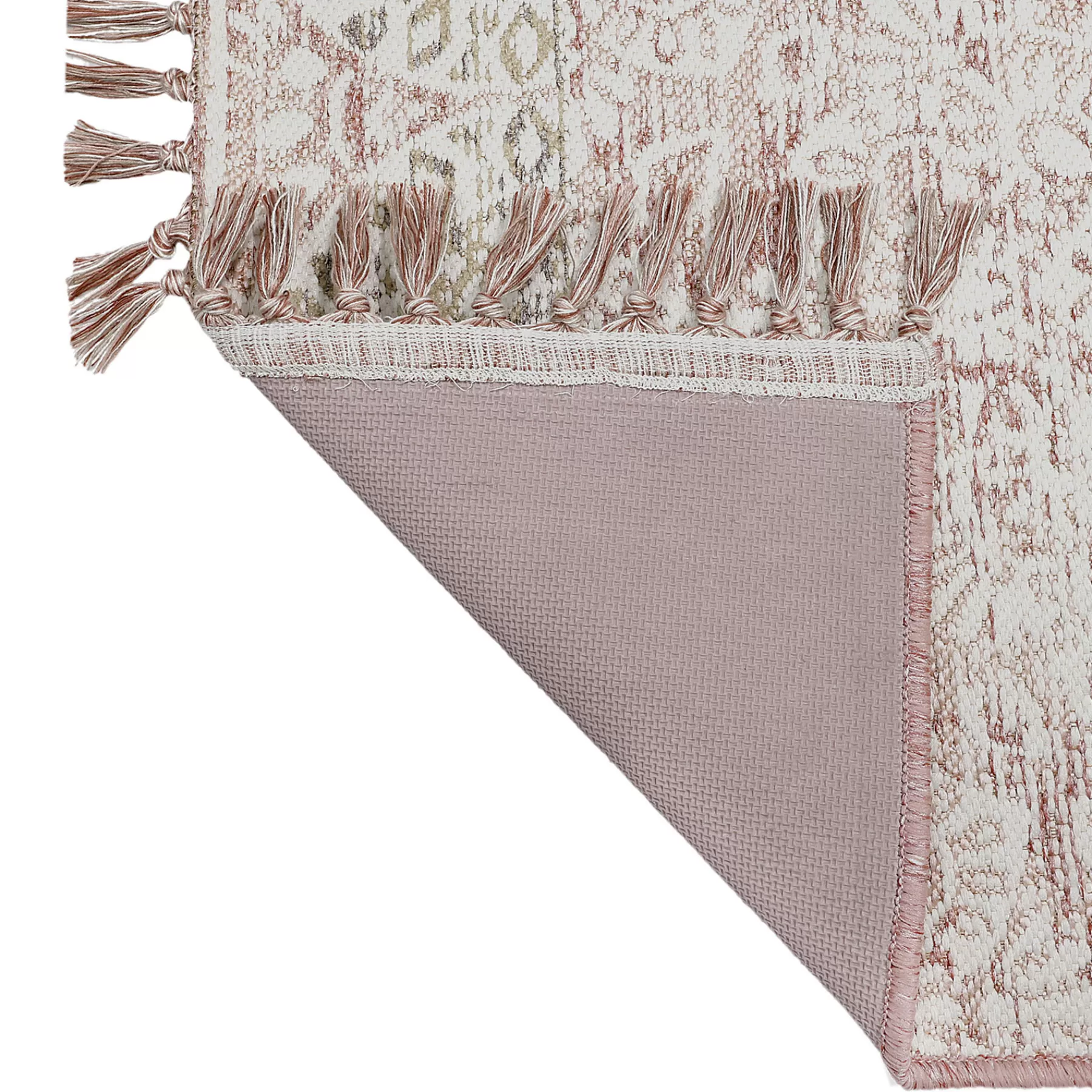 * Bargain Sale Rose Medallion Patterned Fringe Accent Rug, 2 3