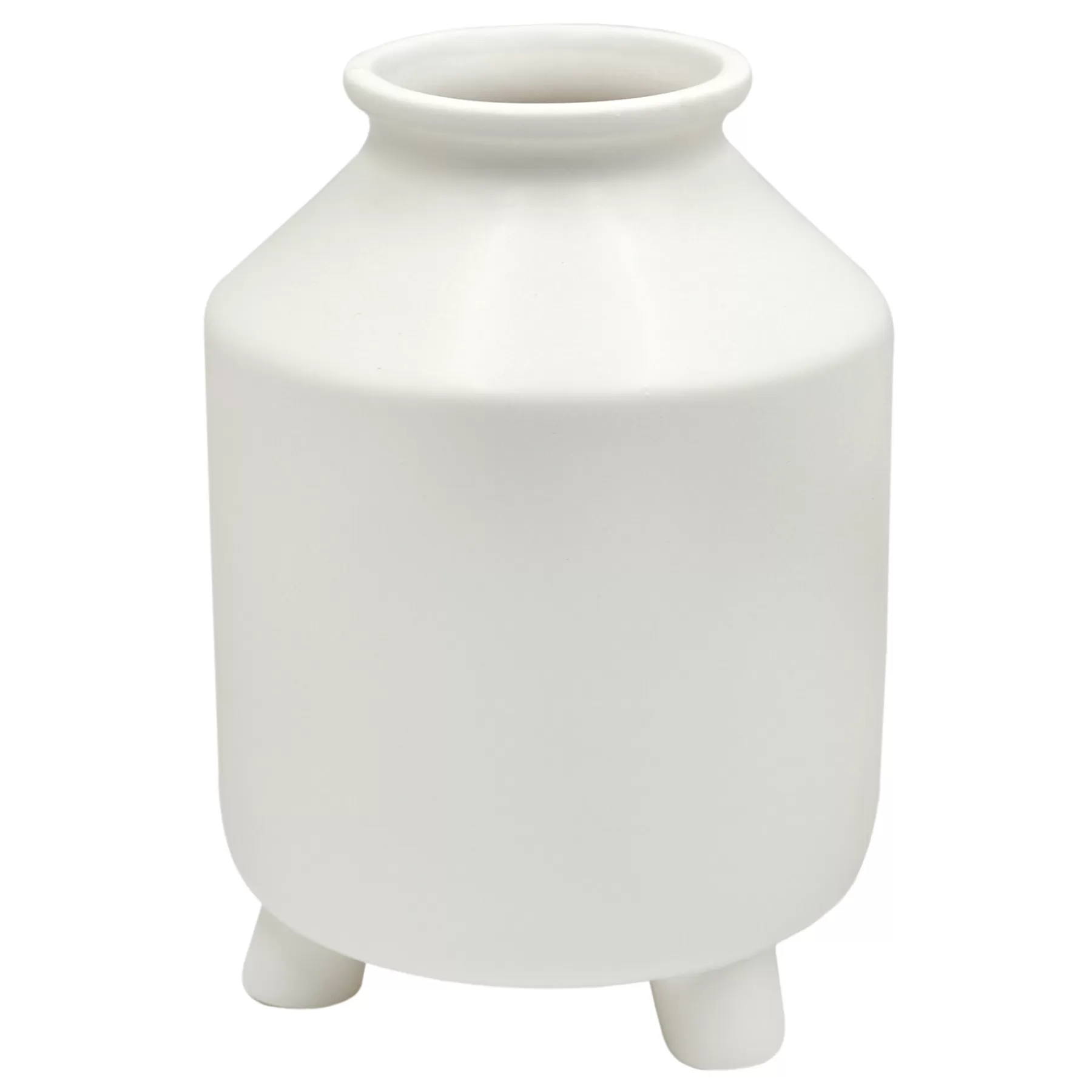 * Bargain Sale Tracey Boyd White Ceramic Vase With Feet, 7