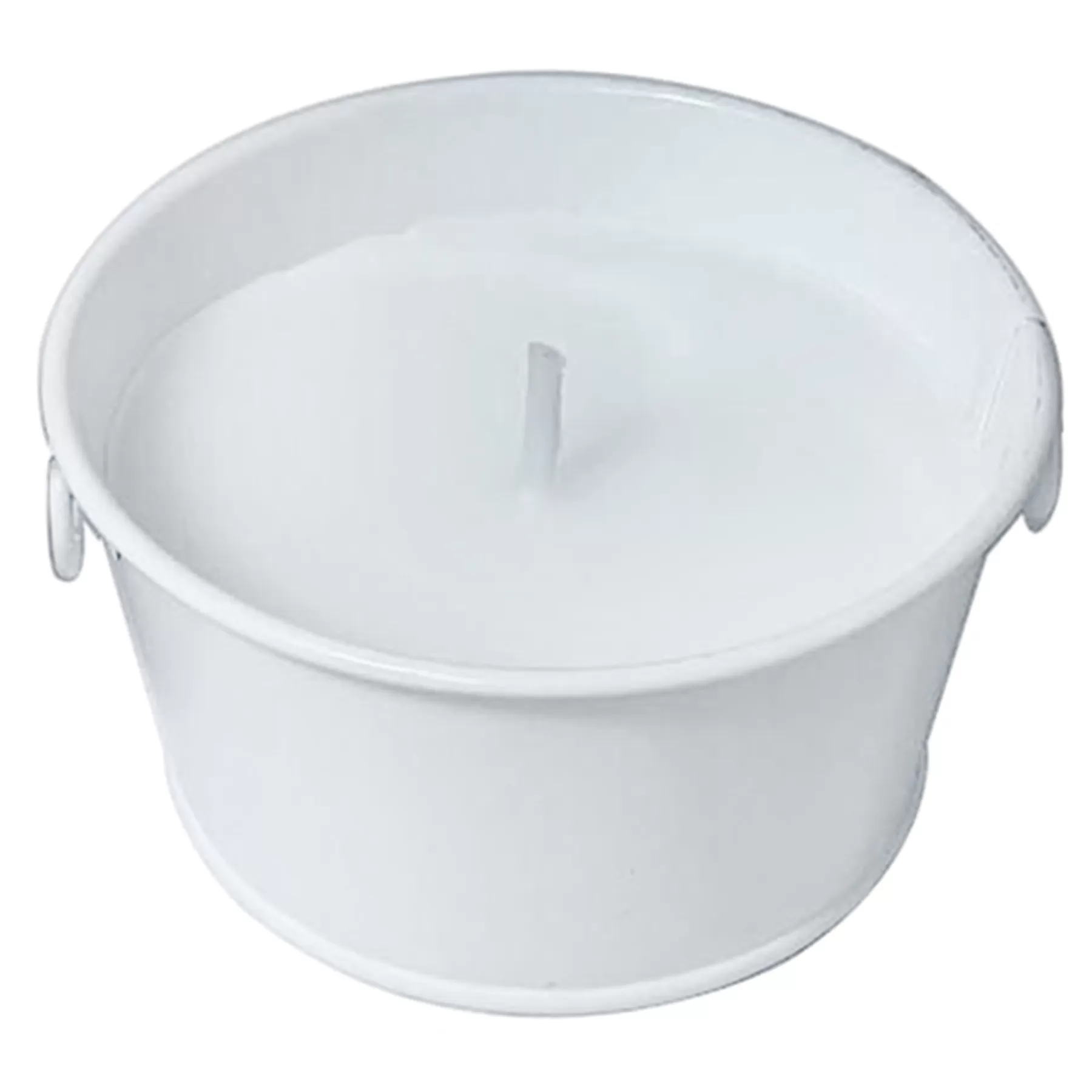 * Best Sellers 3-Pack White Metal Bucket Citronella Candles, 3.5Oz