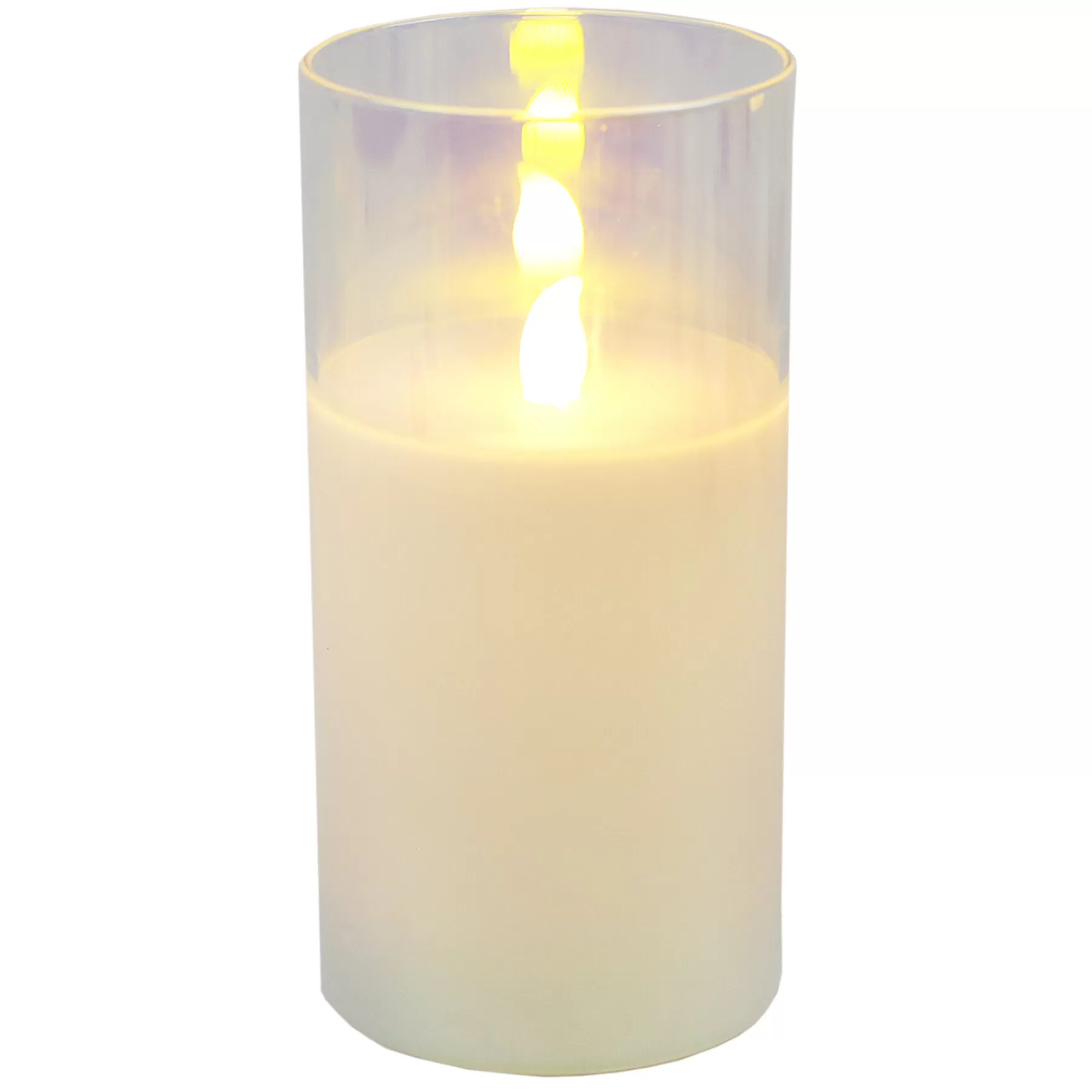 * Best Sellers 3X6 Led Glass Wax Candle In Glass Cylinder 6 Hour Timer