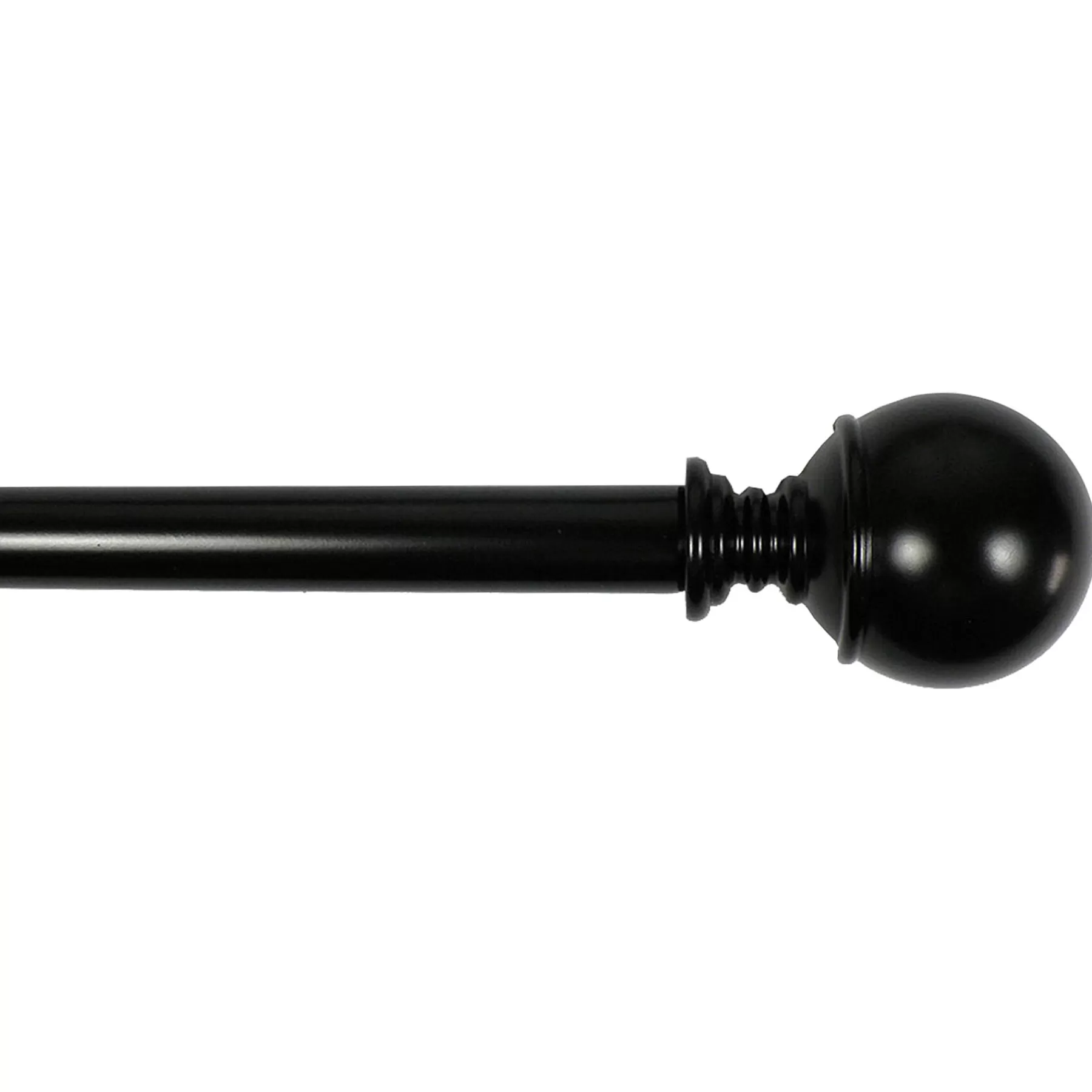 * Best Sellers Alex Ball 36 -72 Adjustable 1/2 Diameter Curtain Rod, Black Finish