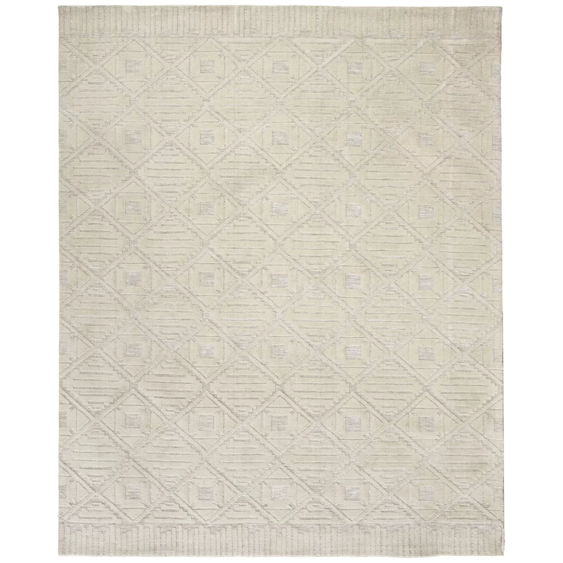 * Best Sellers (B689) Sanremo Ivory Diamond Design Accent Rug, 3 5