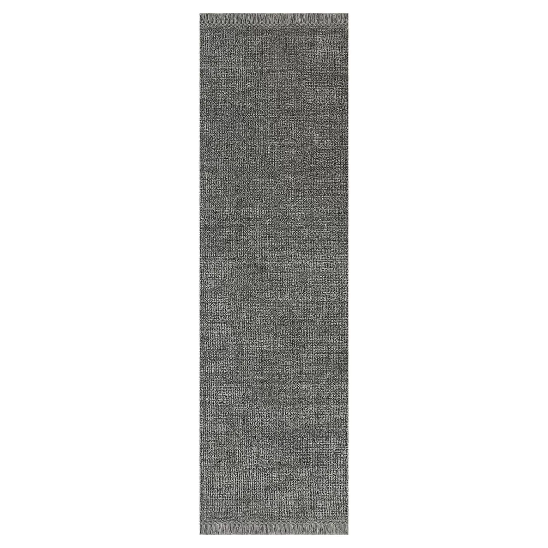 * Best Sellers (B731) Hollis Grey Woven Fringe Runner, 2 7