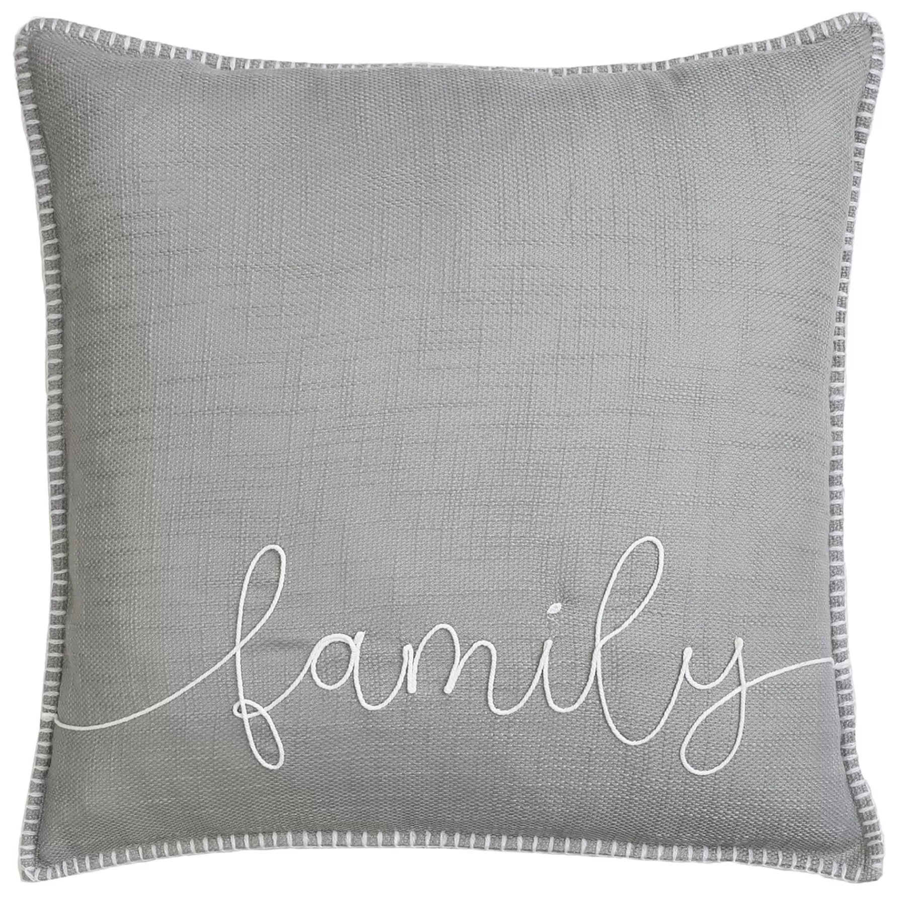 * Best Sellers Bess Grey Family Rope Applique Pillow 22In.