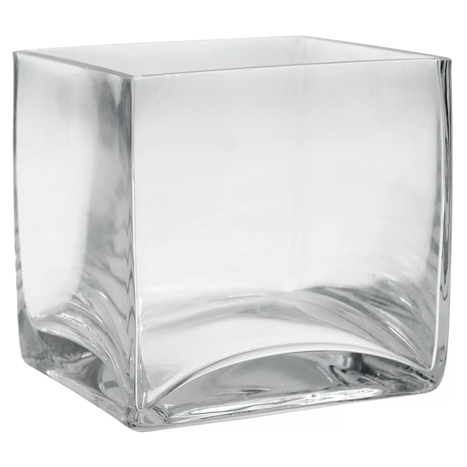 * Best Sellers Clear Glass Cube Vase, 4