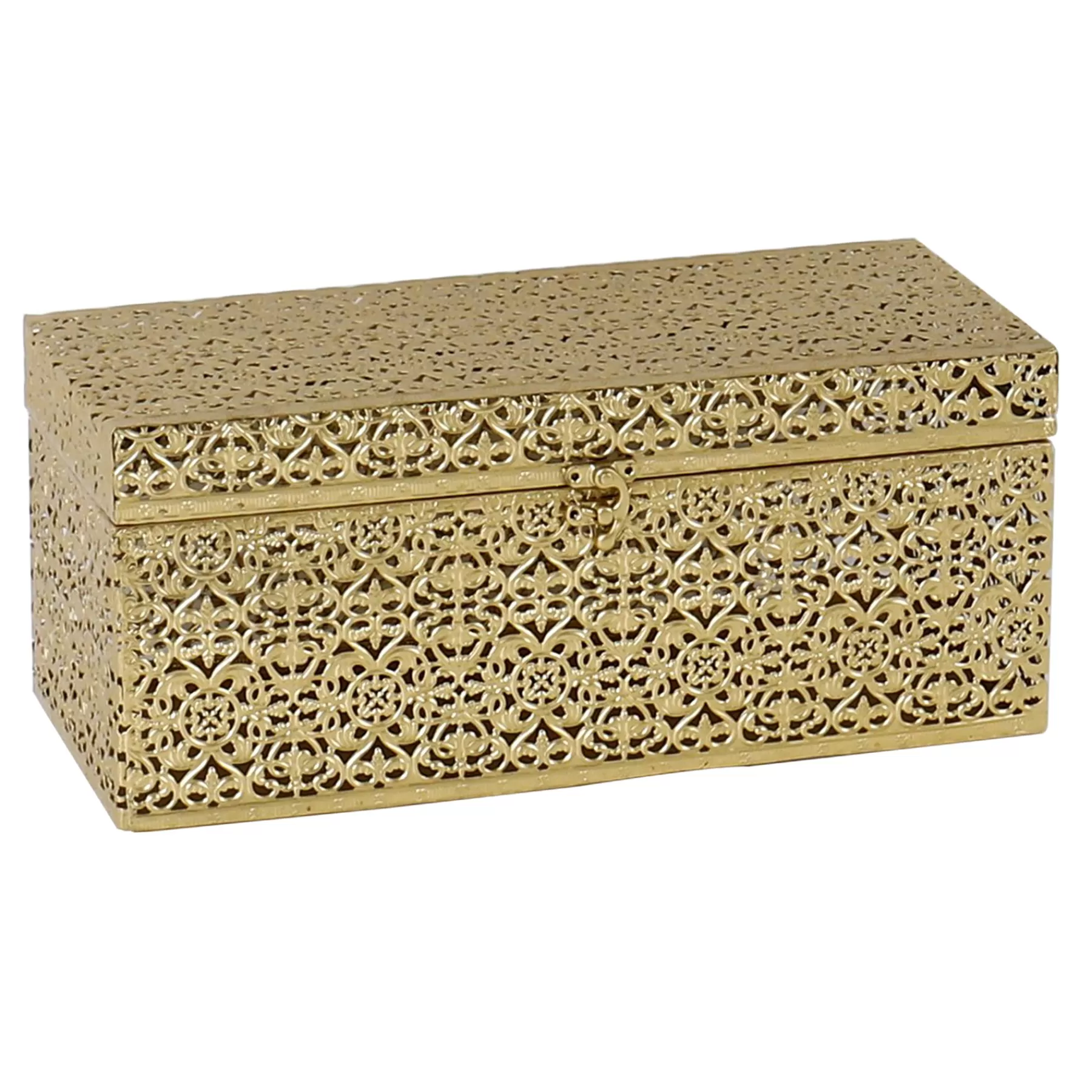 * Best Sellers Gold Punched Metal Decorative Box, 14 6
