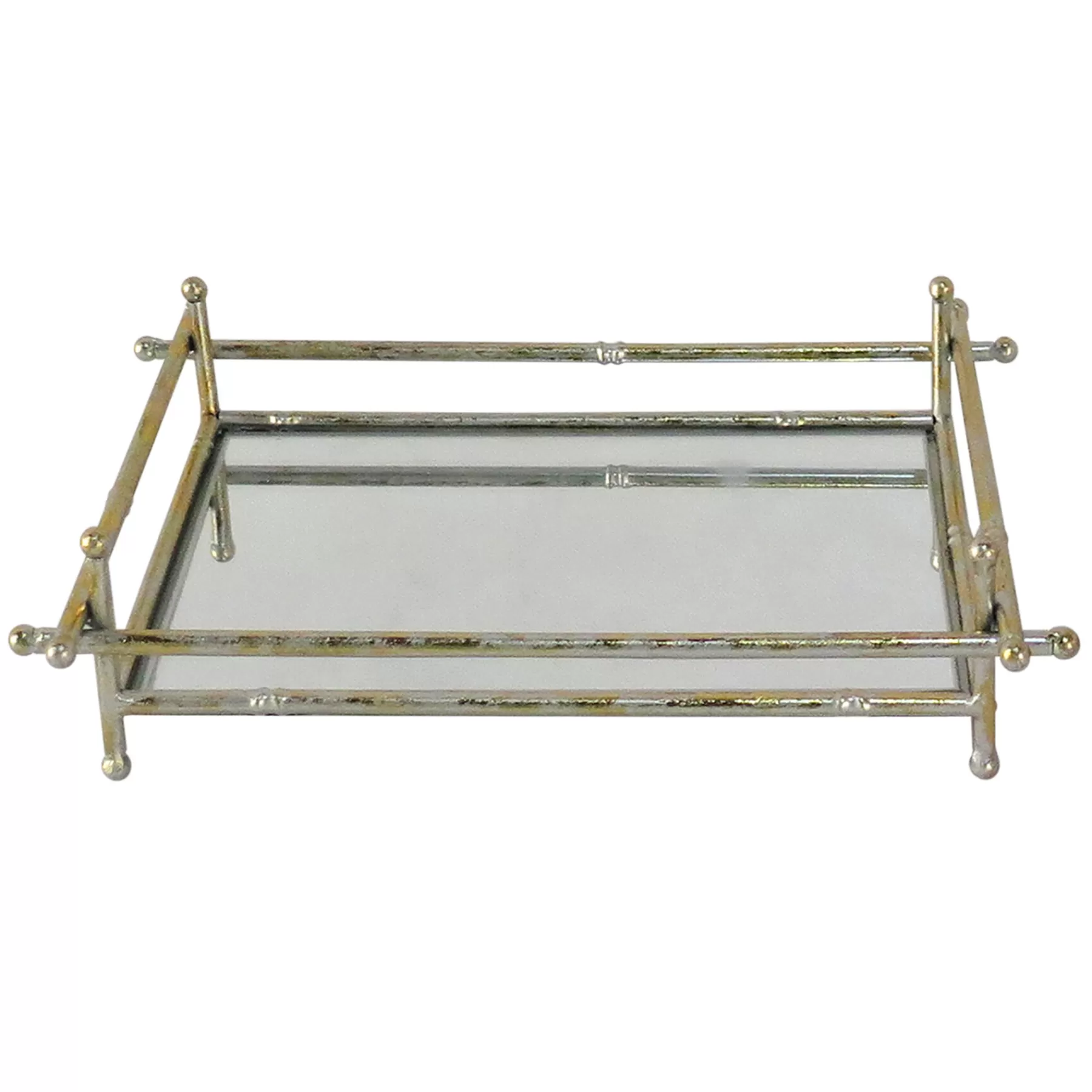 * Best Sellers Grace Mitchell Mirrored Bamboo Tray, 10.6