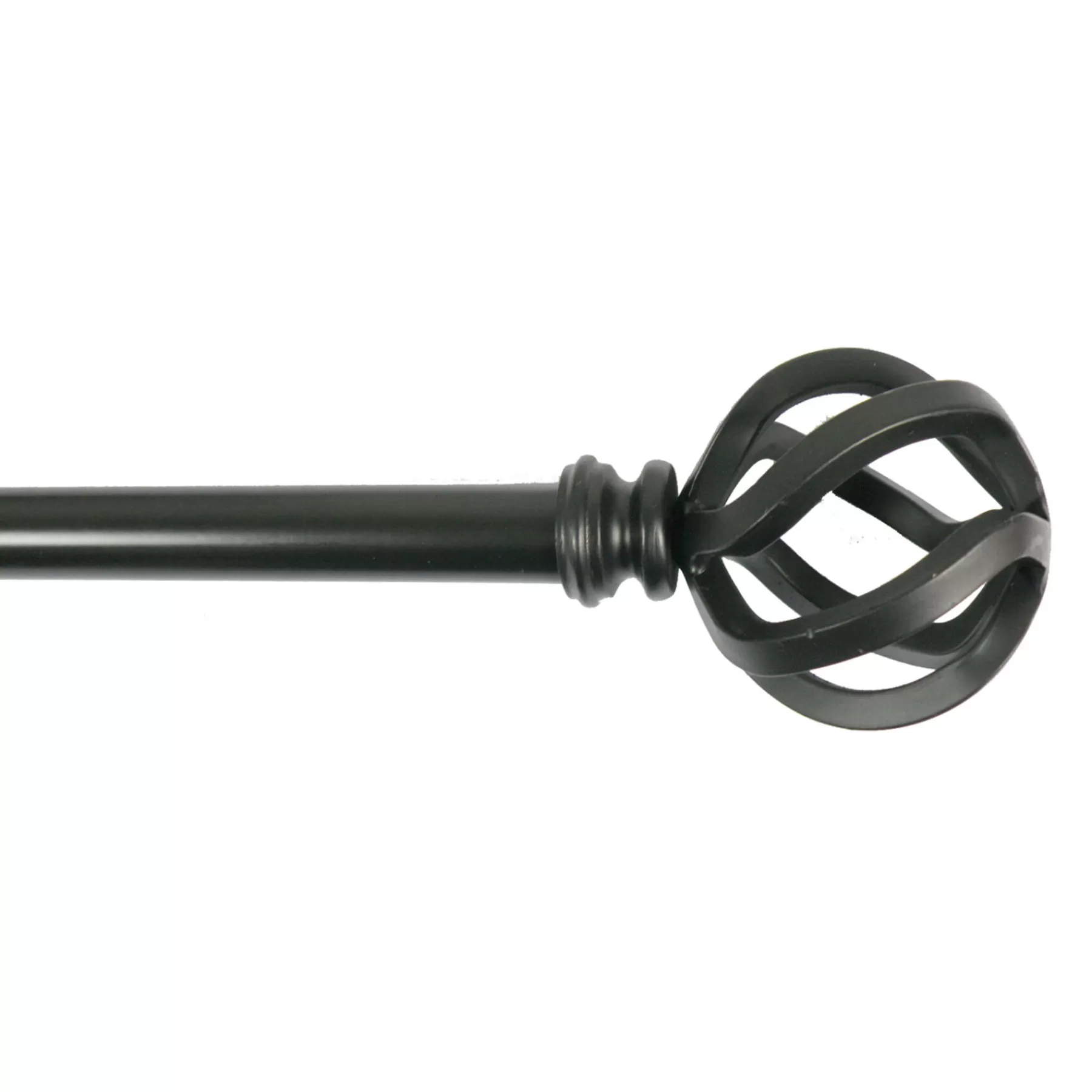 * Best Sellers Sanford Metal Cage 48 -84 Adjustable 5/8 Diameter Curtain Rod, Black Finish