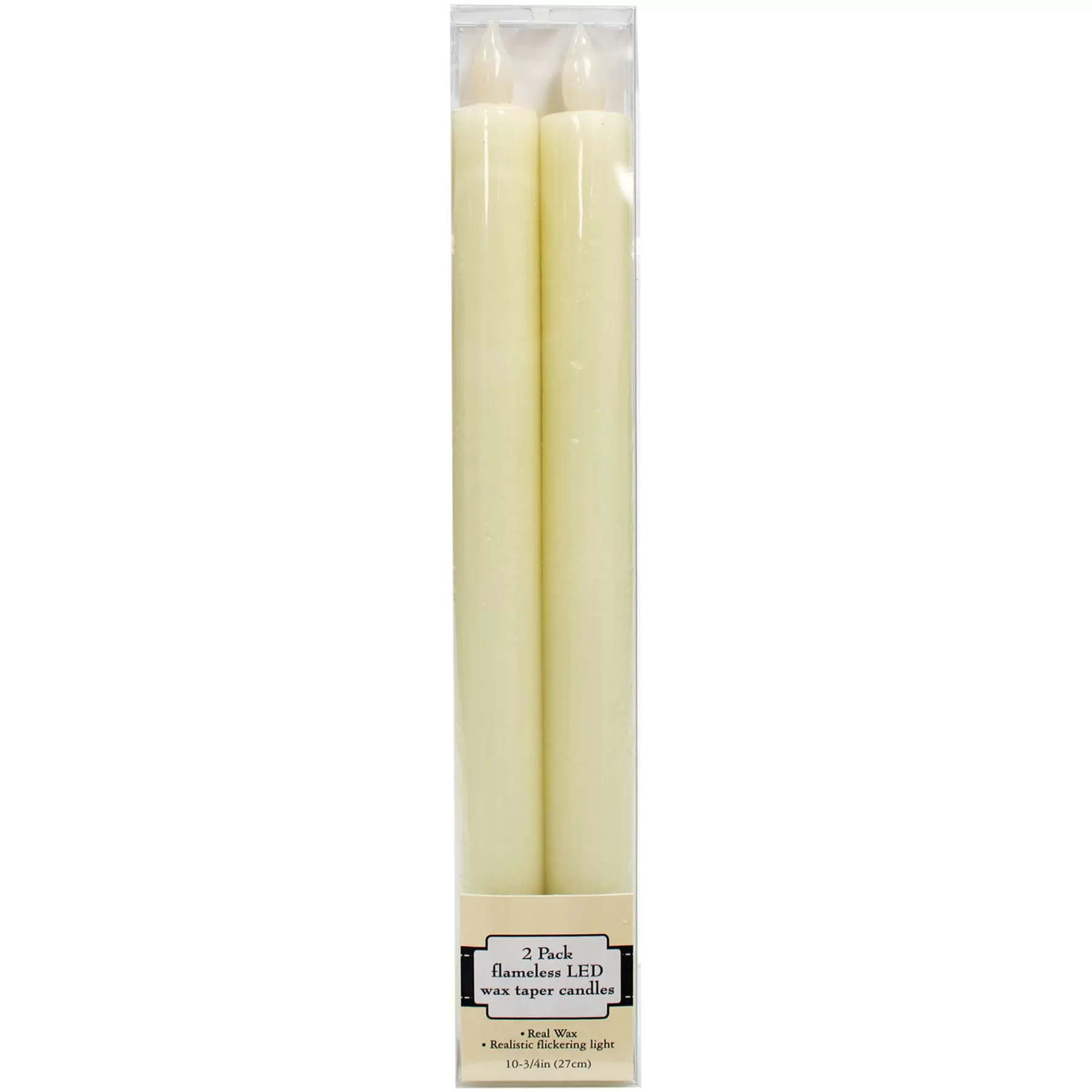 * Cheap Online 2-Pack 10In. Led Flameless Taper Candle Ivory