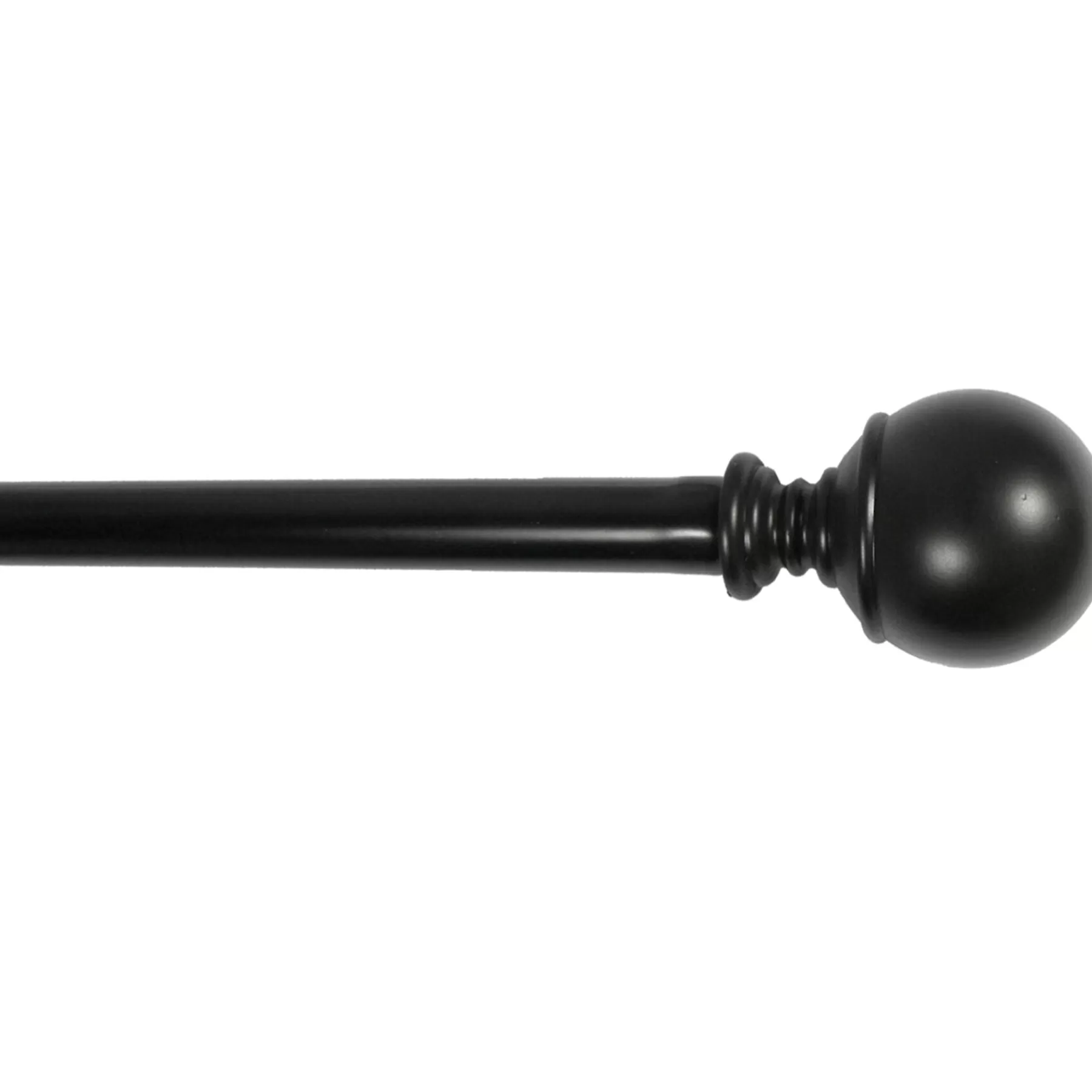 * Cheap Online Alex Ball 18 -36 Adjustable 1/2 Diameter Curtain Rod, Black Finish
