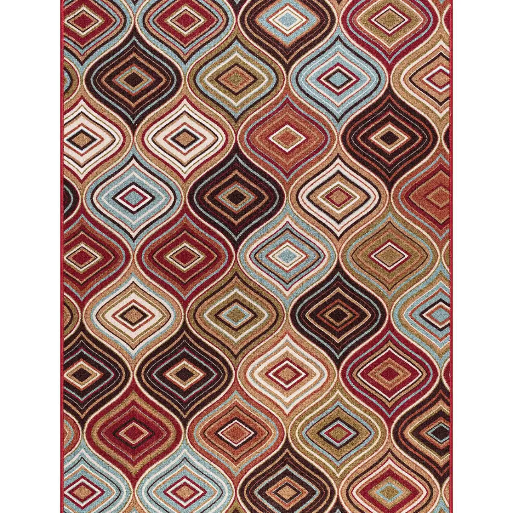 * Cheap Online (D374) Contemporary Geometric & Diamond Design Accent Rug, 3 5