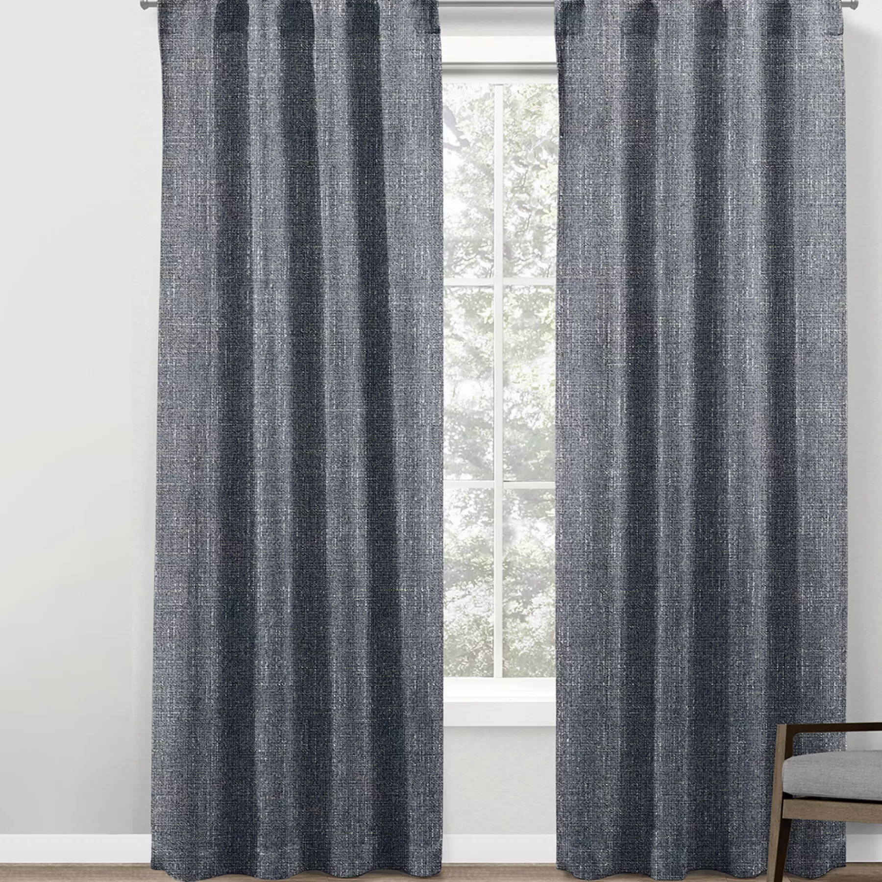 * Cheap Online Dayton Blue Back Tab Light Filtering Curtain Panel, 84