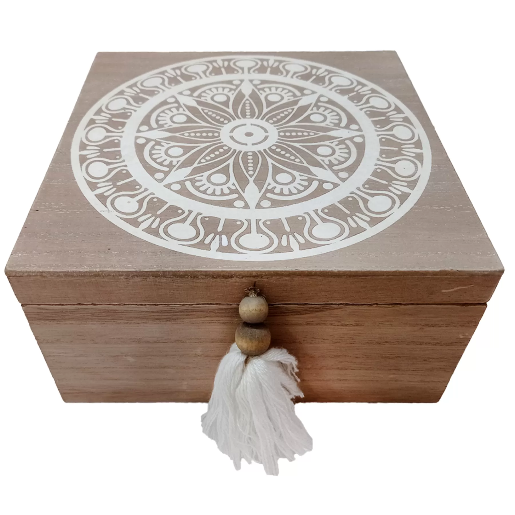 * Cheap Online Decorative Wooden Box With Tassels, 7 8