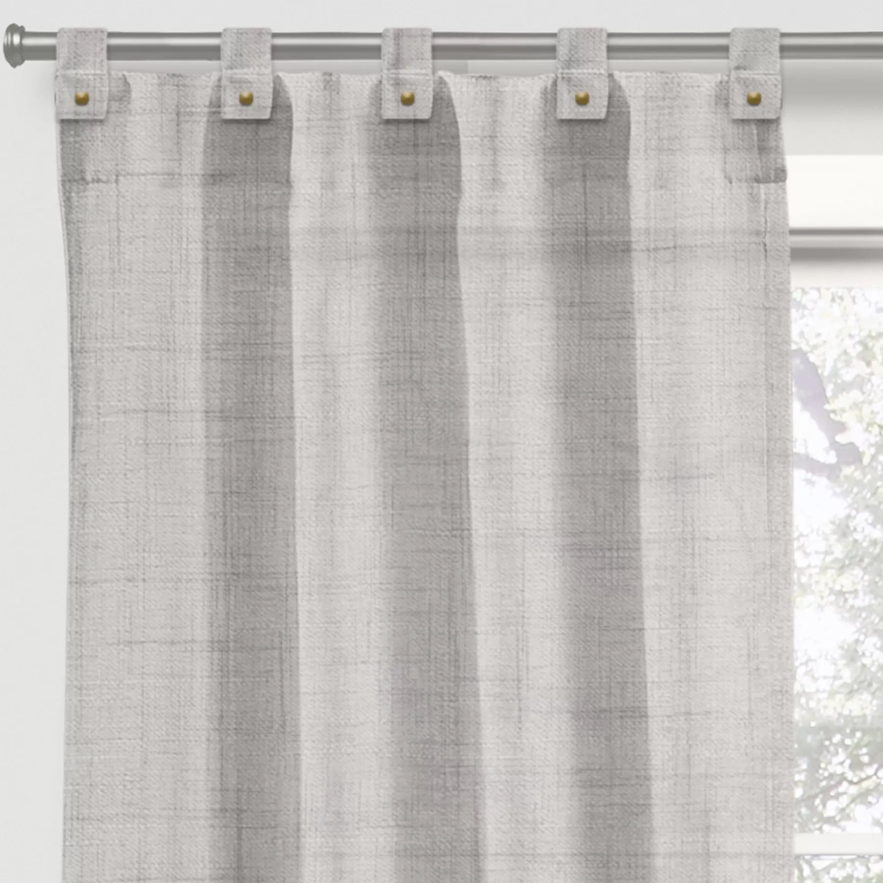 * Cheap Online Everett Grey Tab Top Light Filtering Curtain Panel, 84
