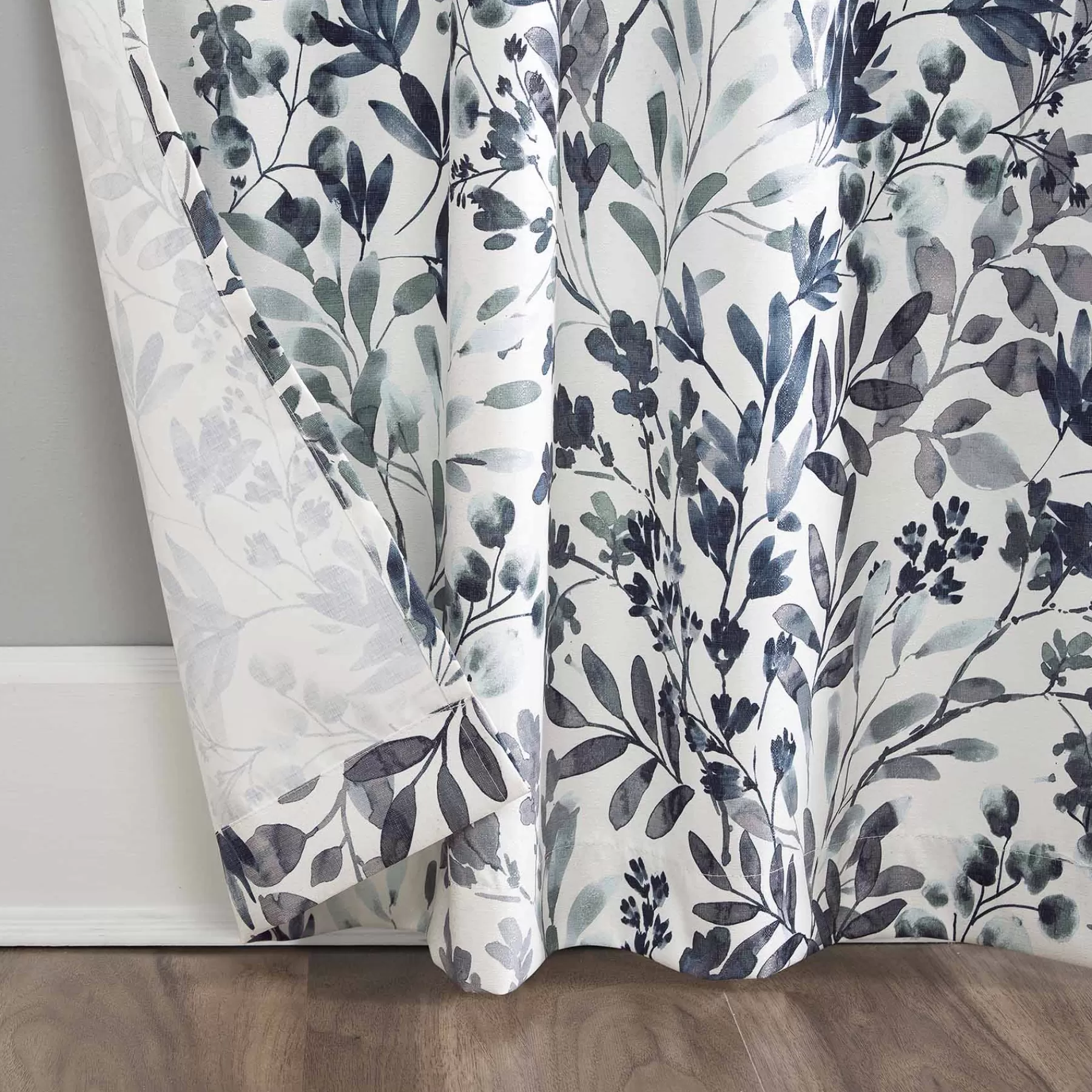* Cheap Online Joanna Blue Thermal Lined Blackout Grommet Curtain Panel, 84