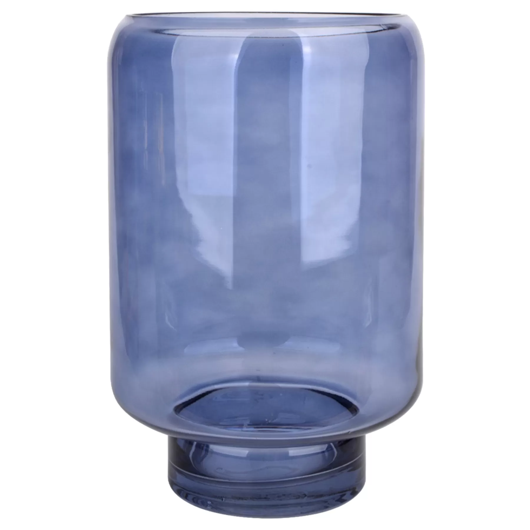 * Cheap Online Laila Ali Clear Blue Glass Vase, 8