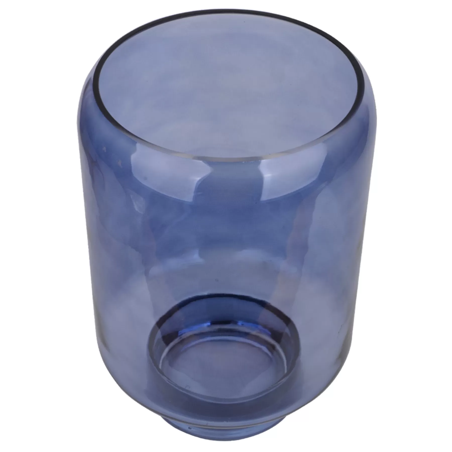 * Cheap Online Laila Ali Clear Blue Glass Vase, 8