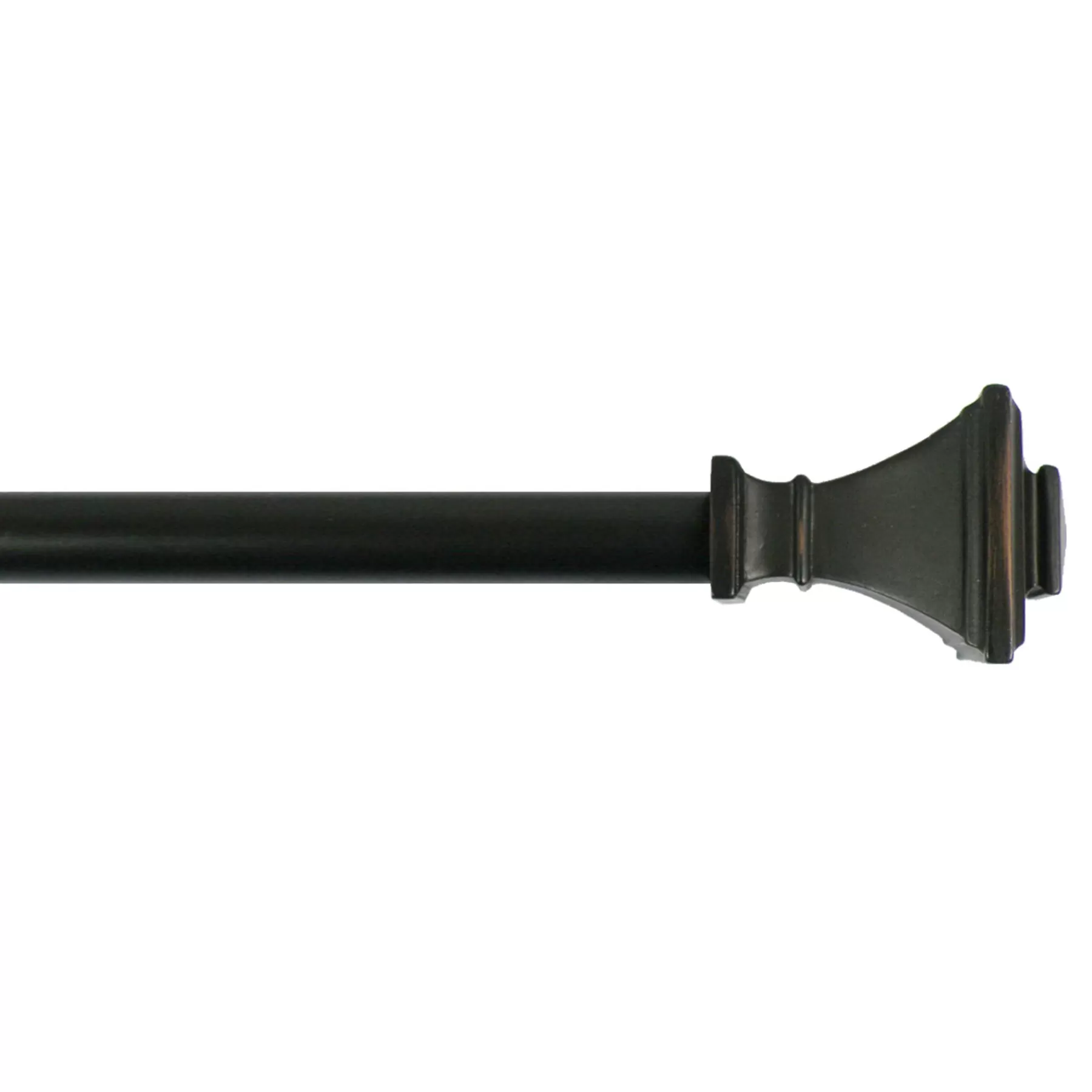 * Cheap Online Square 36 -72 Adjustable 1/2 Diameter Curtain Rod, Black Finish