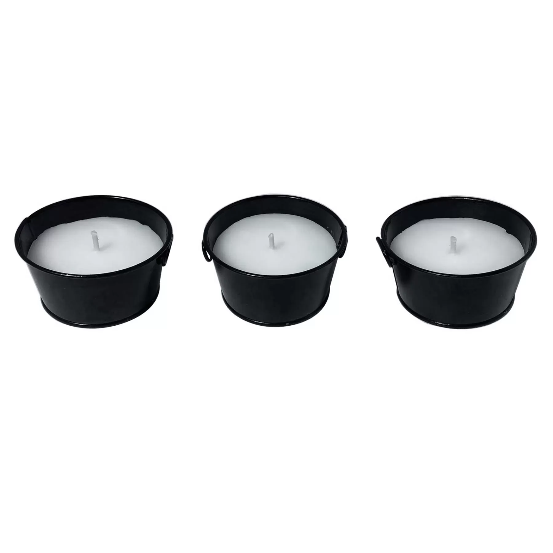 * Clearance Sale 3-Pack Black Metal Bucket Citronella Candles, 3.5Oz