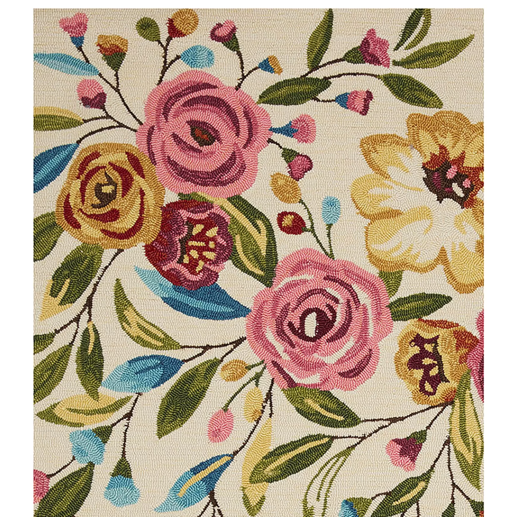 * Clearance Sale (A467) Summerton Pink Floral Hooked Runner, 2 5
