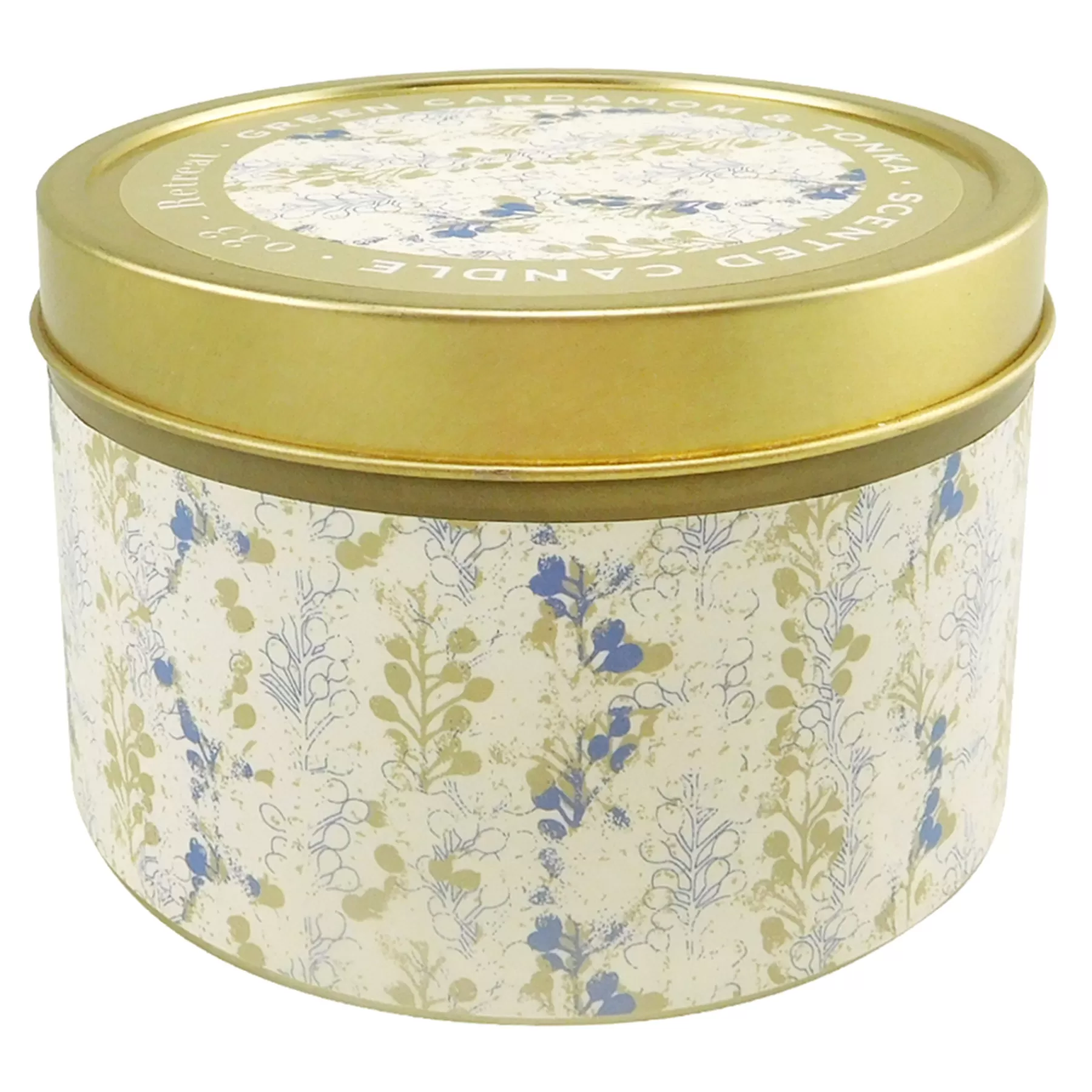 * Clearance Sale Cardamom & Tonka Scented Tin Jar Candle, 9Oz