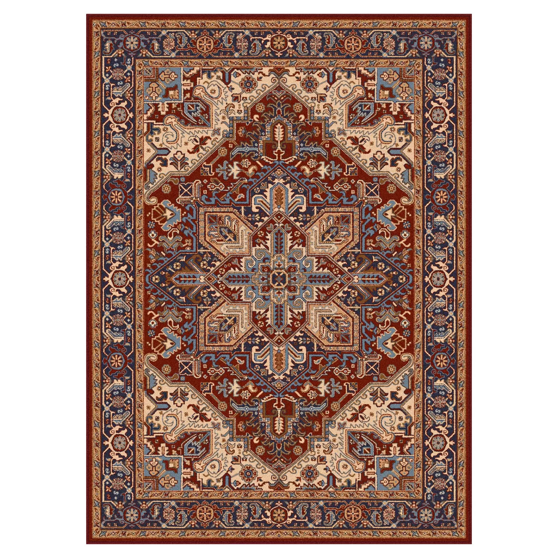 * Clearance Sale (D531) Empress Red Medallion Design Area Rug, 8 10