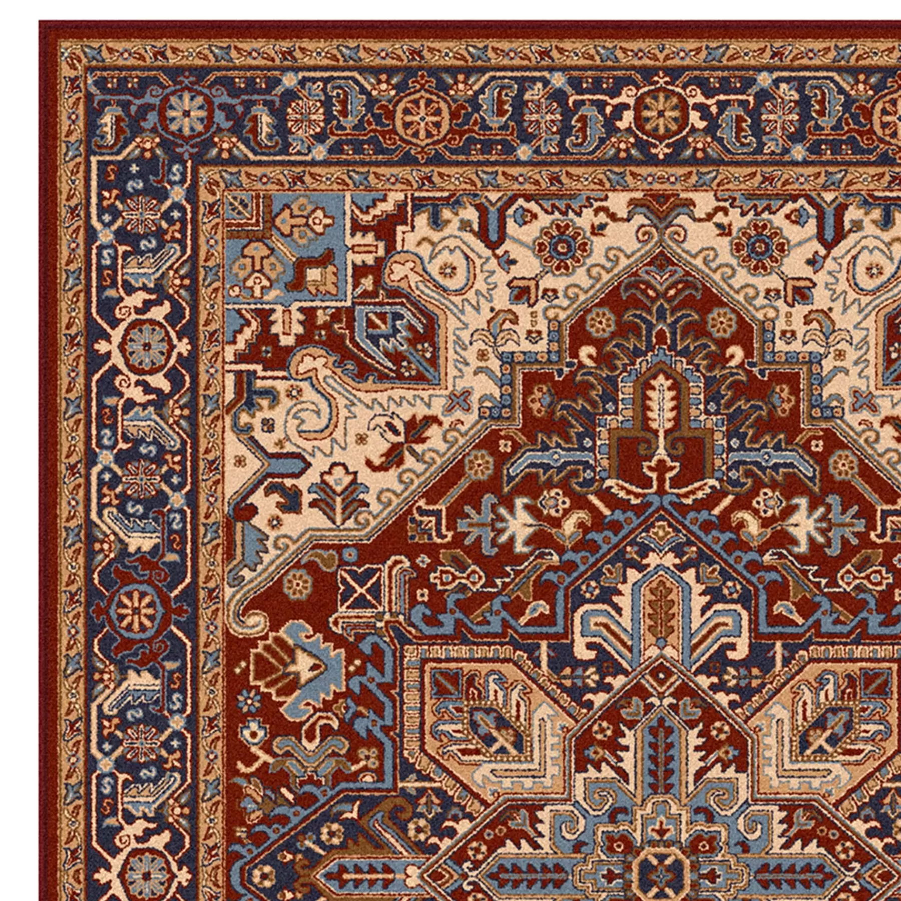 * Clearance Sale (D531) Empress Red Medallion Design Area Rug, 8 10