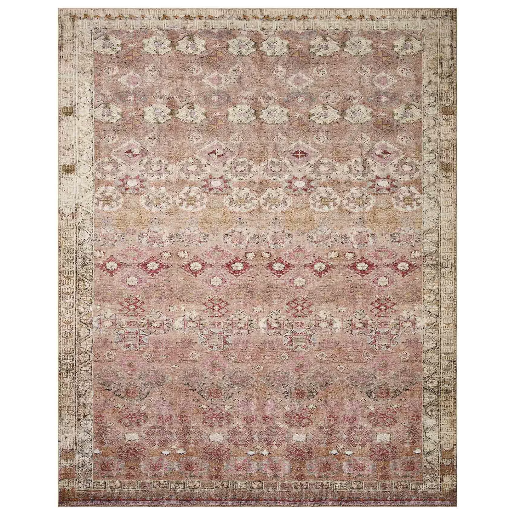* Clearance Sale (D572) Freya Pink Floral Washable Area Rug, 8 10