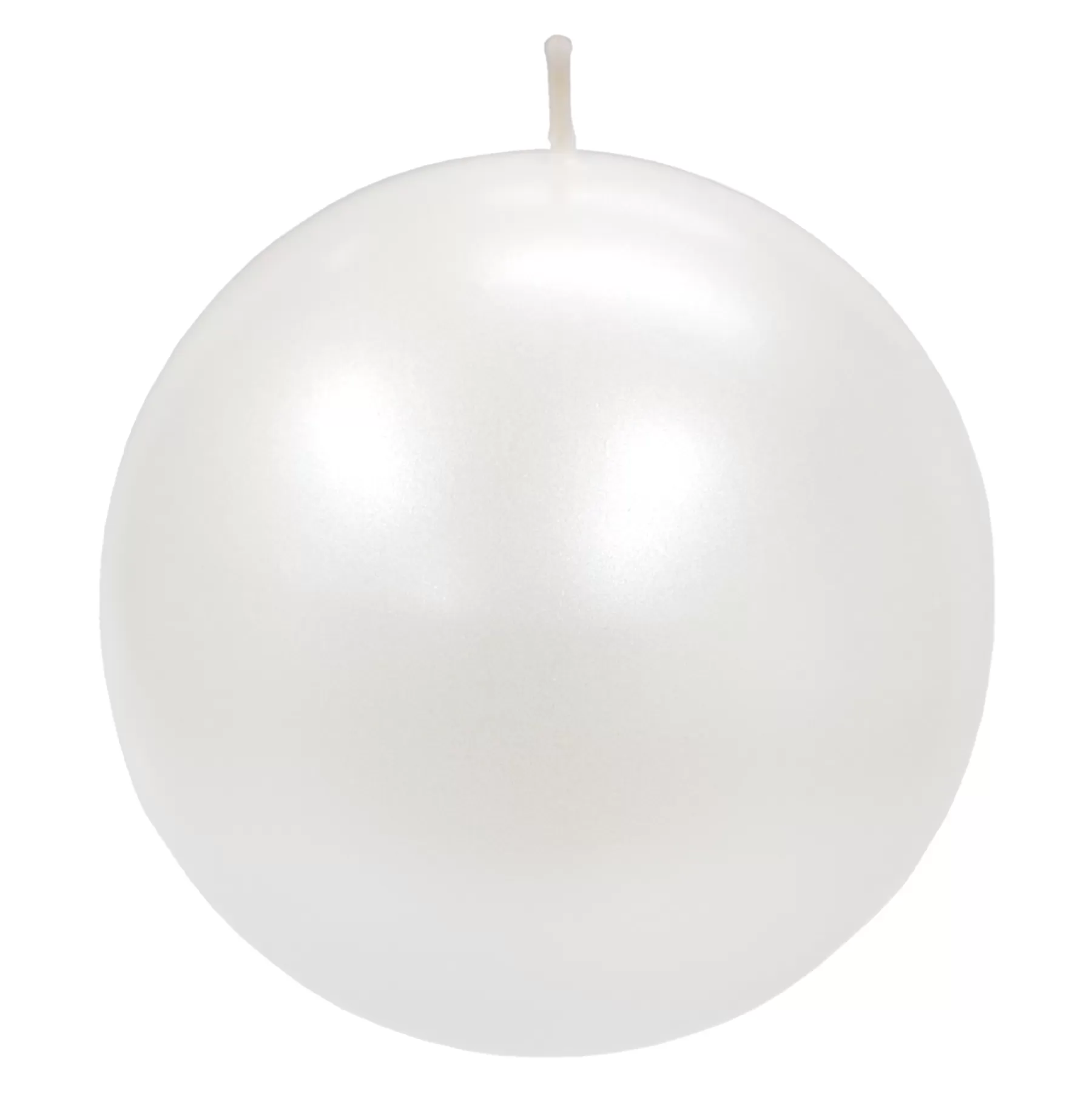 * Clearance Sale Pearl White Unscented Sphere Candle, 4