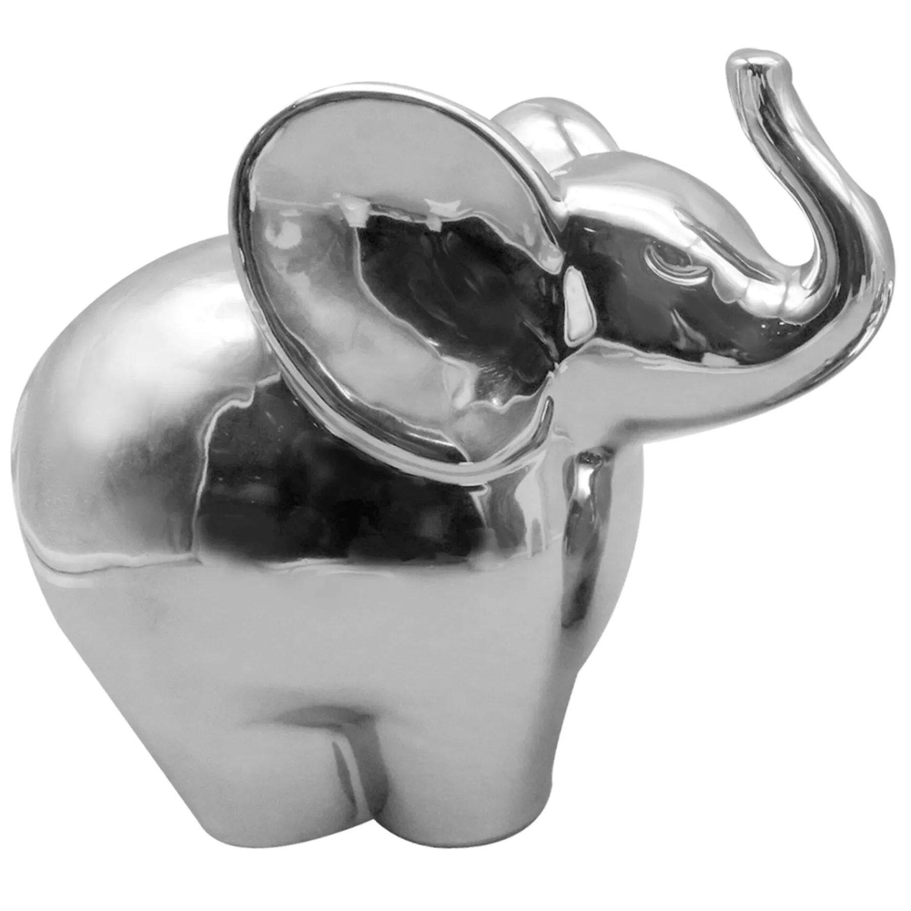 * Clearance Sale Silver Ceramic Elephant, 6