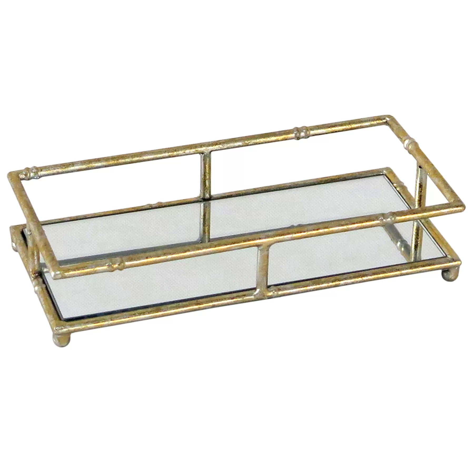 * Closeout Sale Grace Mitchell Mirrored Bamboo Tray, 9 4