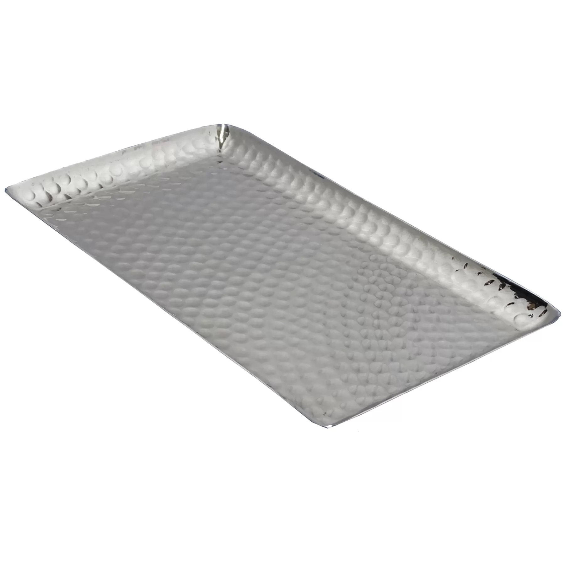 * Closeout Sale Hammered Aluminum Decorative Tray, 10 6